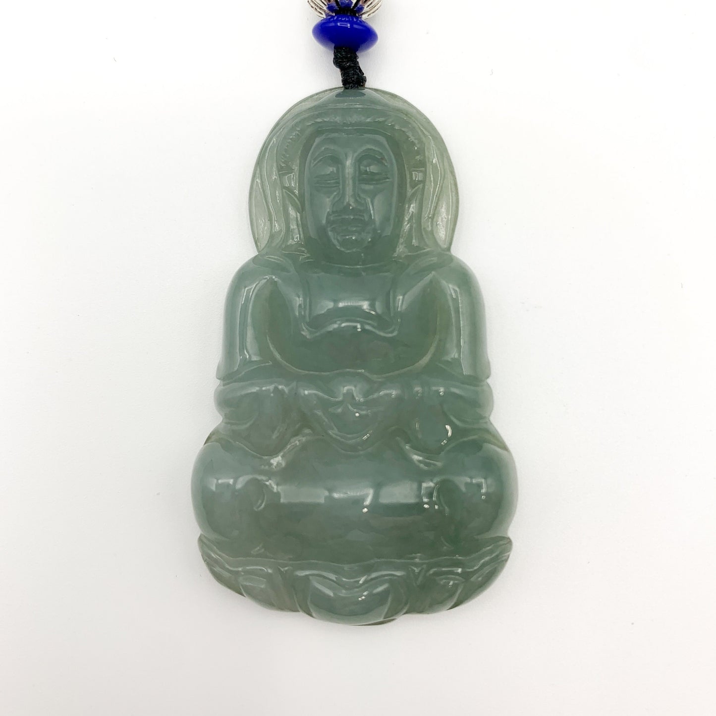 Jadeite Jade Guan Yin Avalokiteshvara Hand Carved Pendant Necklace, YJ-0321-0329835 - AriaDesignCollection