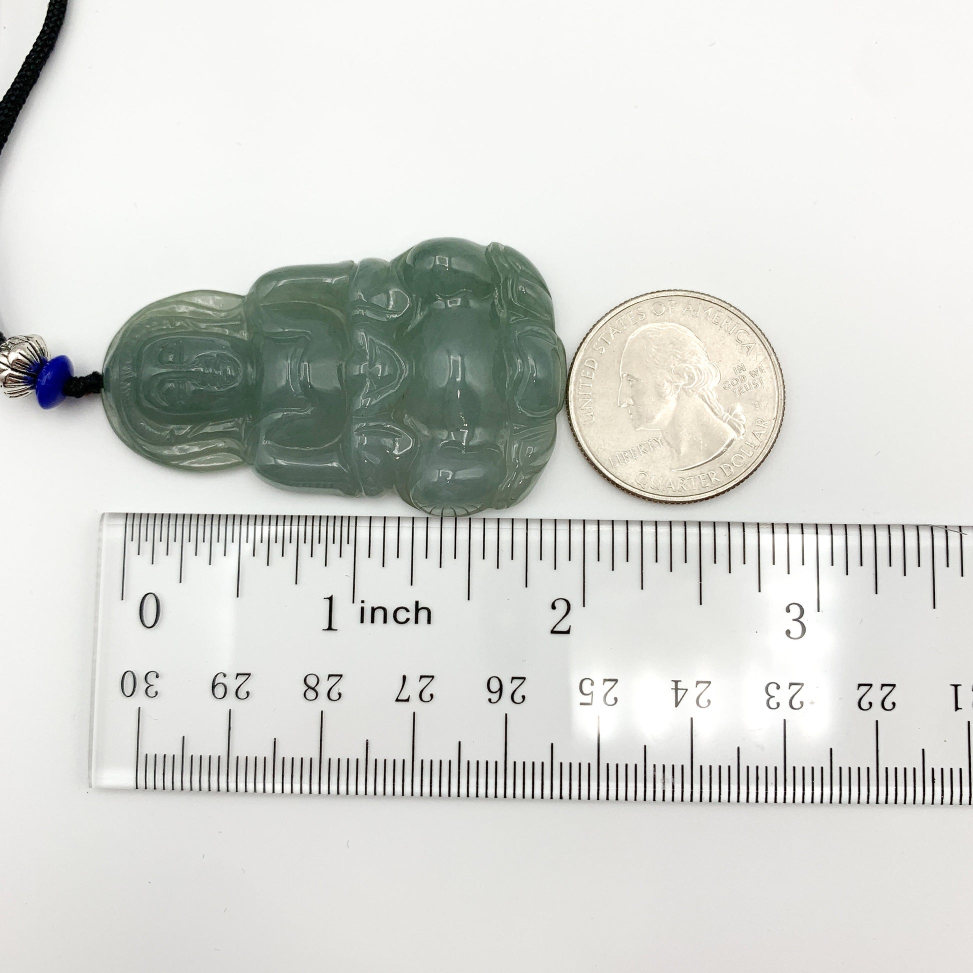 Jadeite Jade Guan Yin Avalokiteshvara Hand Carved Pendant Necklace, YJ-0321-0329835 - AriaDesignCollection