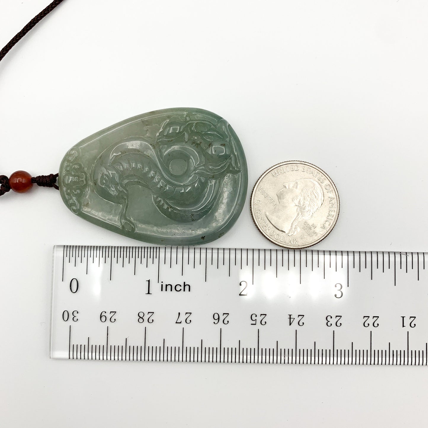 Jadeite Jade Snake Chinese Zodiac Carved Pendant Necklace, YJ-0321-0323363 - AriaDesignCollection