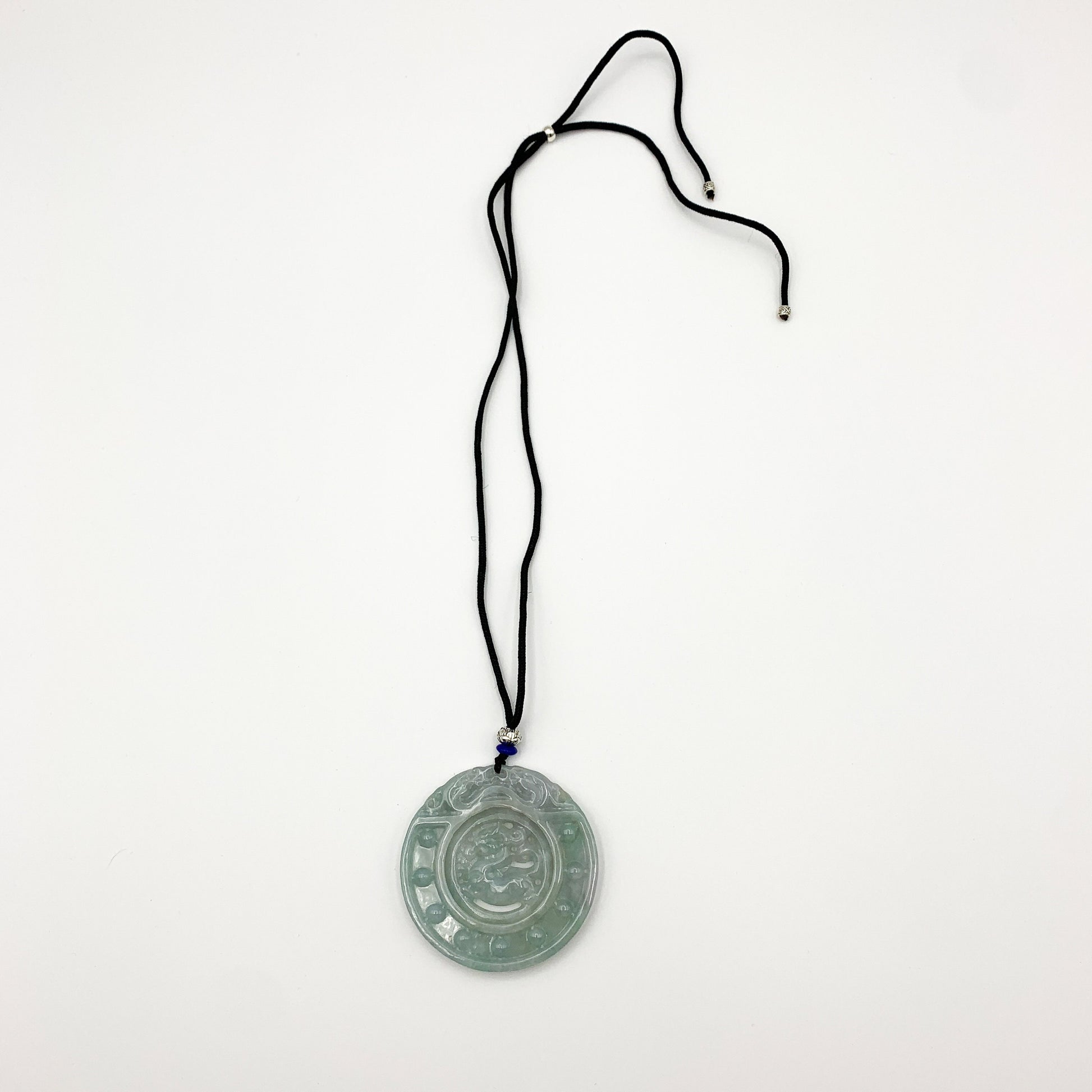 Jade Qilin Kirin Dragon, 麒麟, Hand Carved Necklace, Jade Necklace, Jade Pendant, YJ-0321-0467112 - AriaDesignCollection