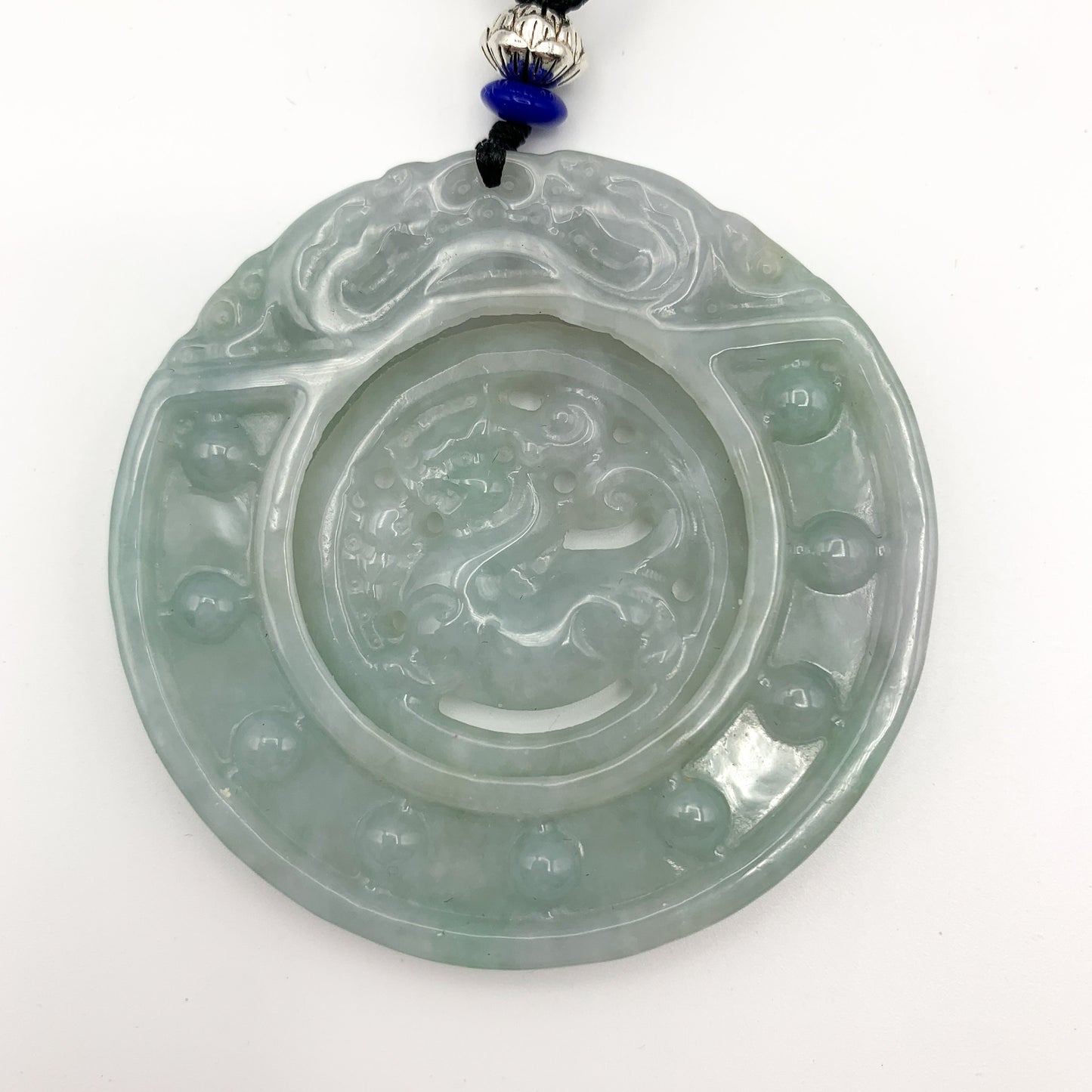 Jade Qilin Kirin Dragon, 麒麟, Hand Carved Necklace, Jade Necklace, Jade Pendant, YJ-0321-0467112 - AriaDesignCollection