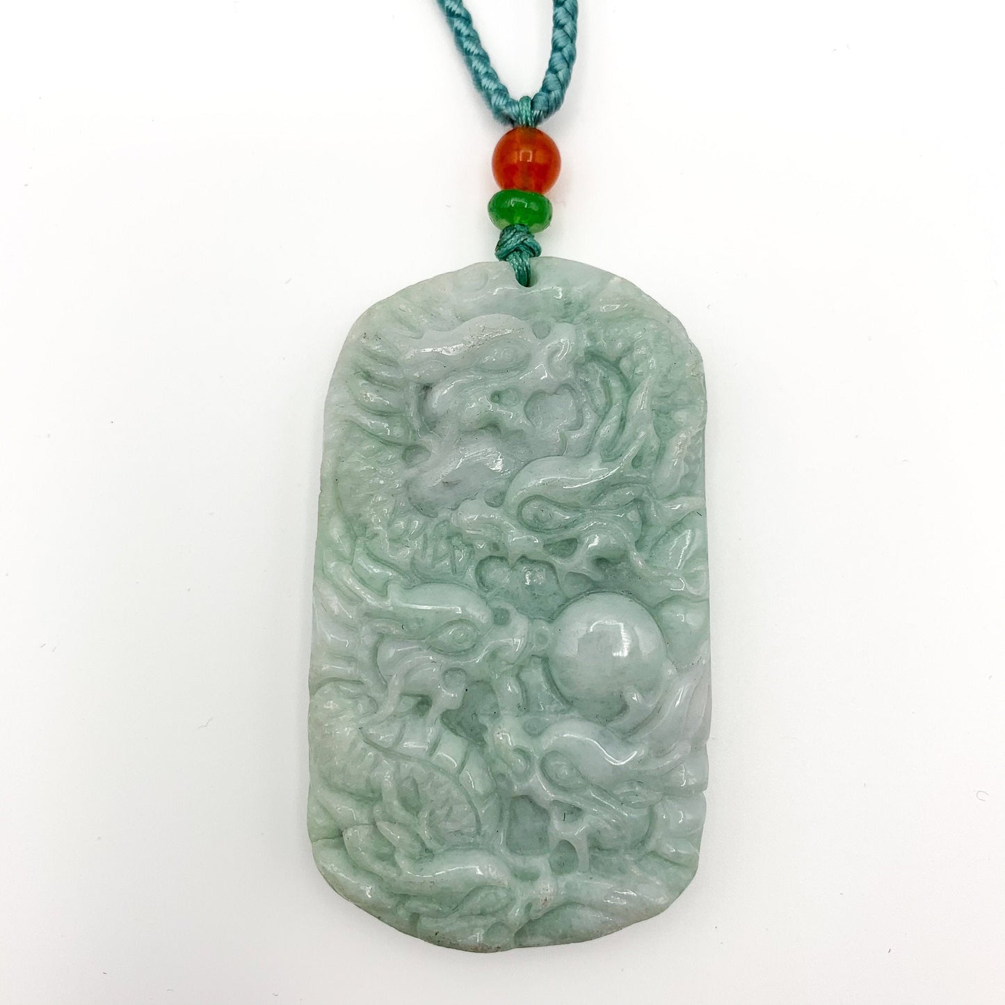 9 Dragon Jadeite Jade Chinese Zodiac Hand Carved Pendant Necklace, YJ-0321-0447197 - AriaDesignCollection