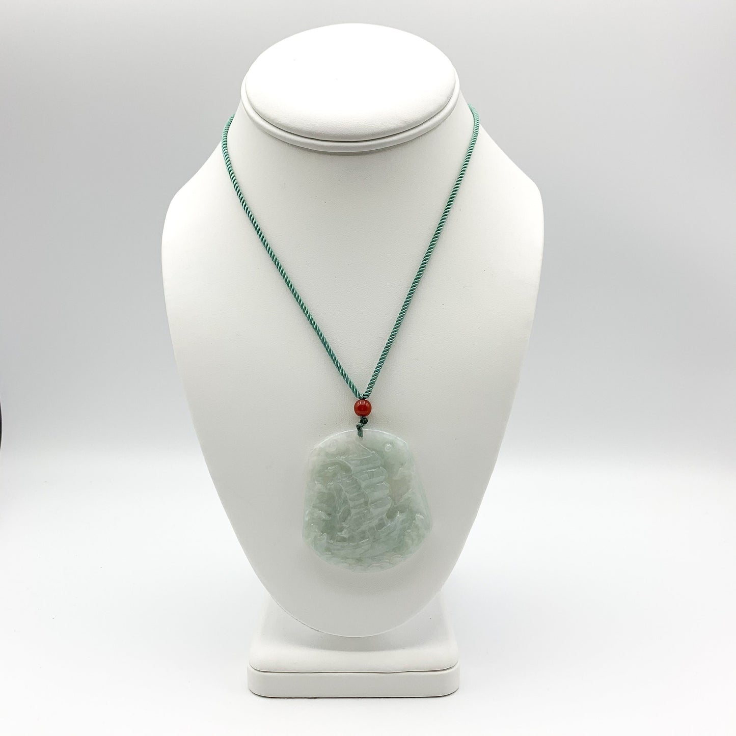 Jadeite Jade Sailboat Wind Boat Ship Minimalist Carved Necklace, YJ-0321-0332310 - AriaDesignCollection