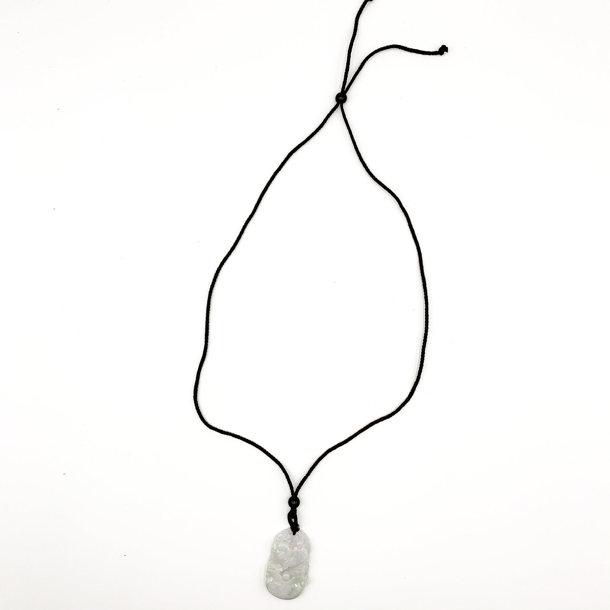 Jadeite Jade Pig Boar Chinese Zodiac Carved Pendant Necklace, YJ-0321-0462573-4 - AriaDesignCollection
