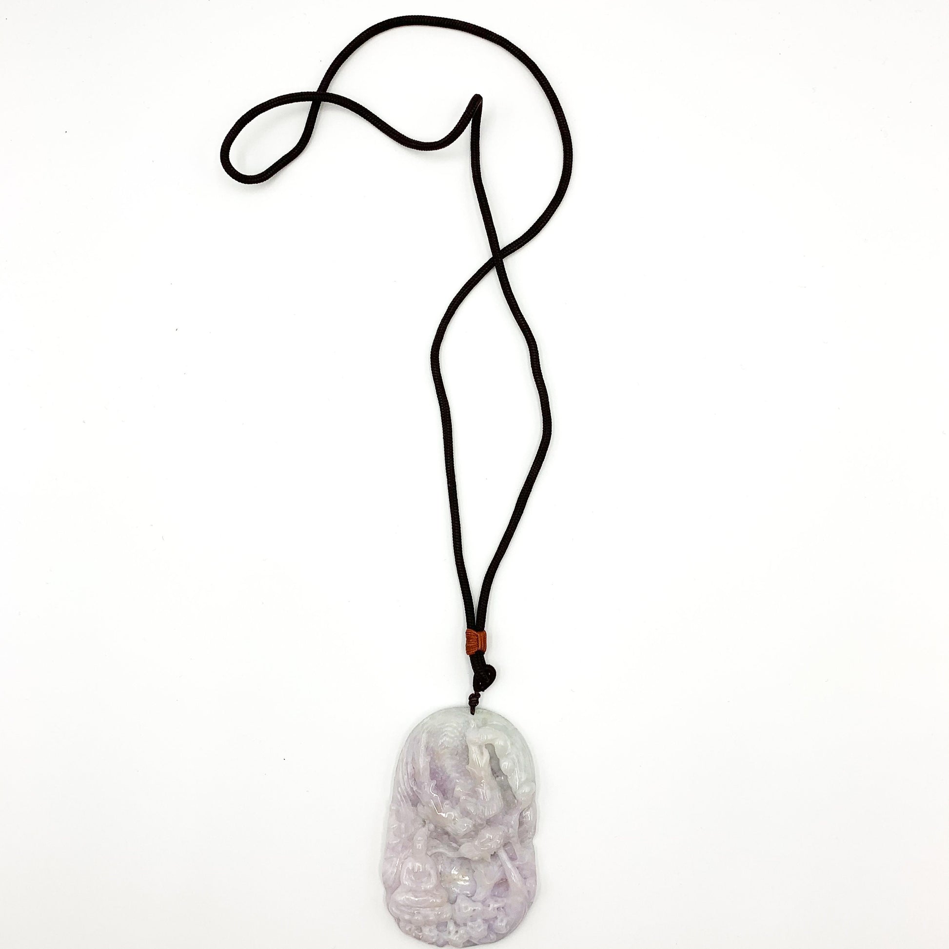 Very Large Jadeite Jade Dragon Protecting Master Necklace, YJ-0321-0442965 - AriaDesignCollection