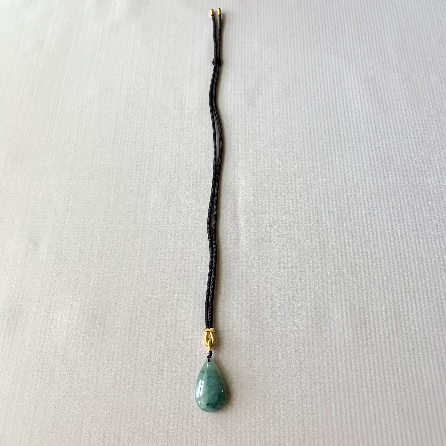Jade Jadeite Teardrop, Green Blue Jade Pendant Hand Carved Necklace, YJ-0321-0425599 - AriaDesignCollection
