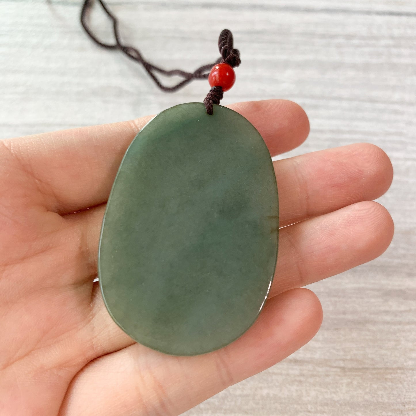 Jadeite Jade Guan Yin Avalokiteshvara Hand Carved Pendant Necklace, Quan Am, YJ-0321-0322913 - AriaDesignCollection