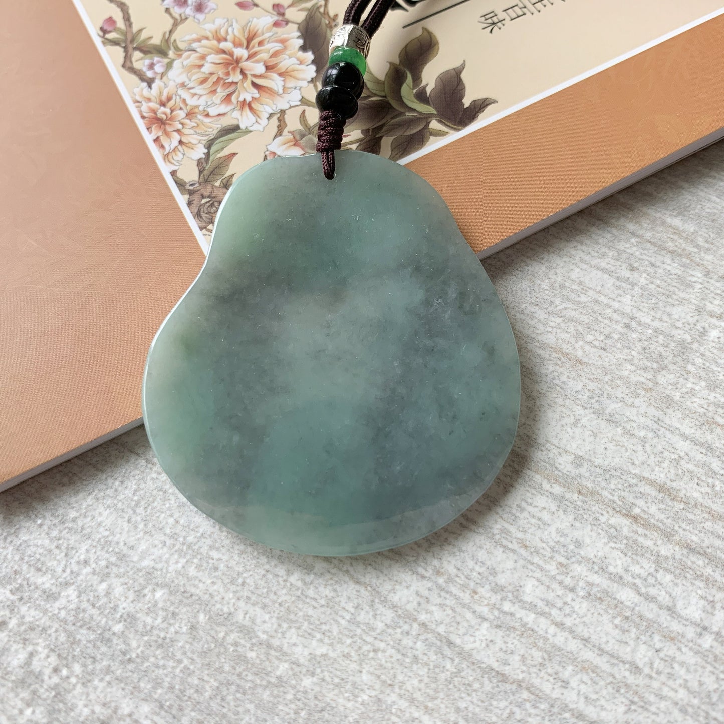 Jadeite Jade Deer in Forest Hand Carved Pendant Necklace, YJ-0321-0420193 - AriaDesignCollection