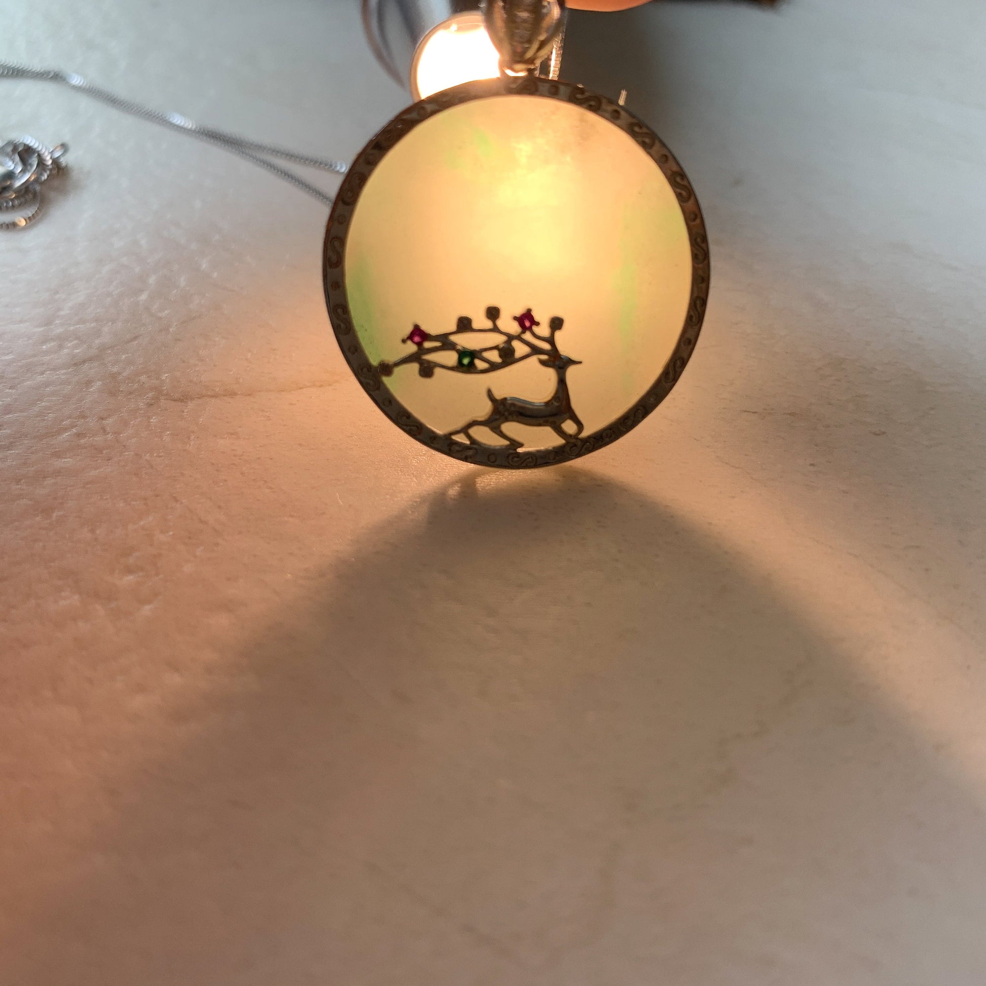 Jadeite Jade Deer Sterling Silver Pendant Necklace,  CZ-0621-1646865003 - AriaDesignCollection