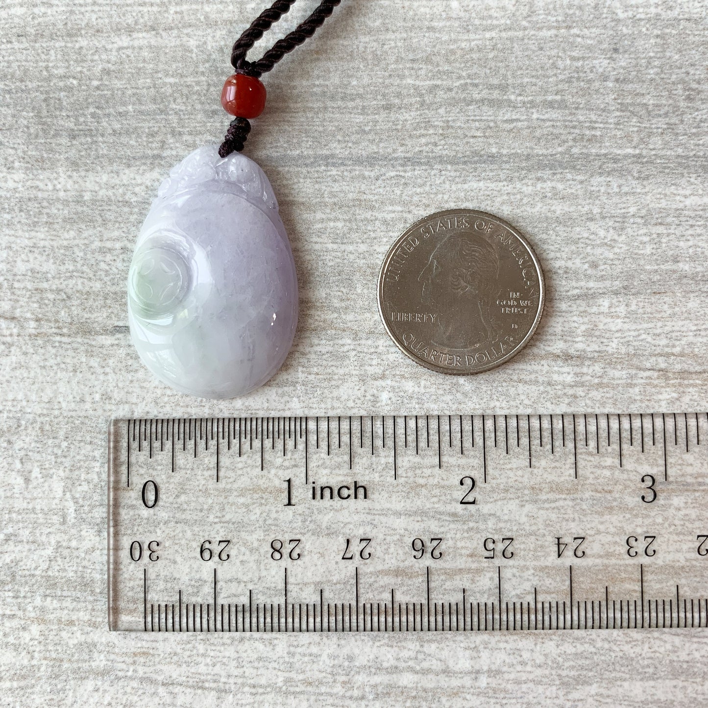 Purple Jadeite Jade Lucky Shell Pendant Hand Carved Necklace, YJ-0321-0384511 - AriaDesignCollection