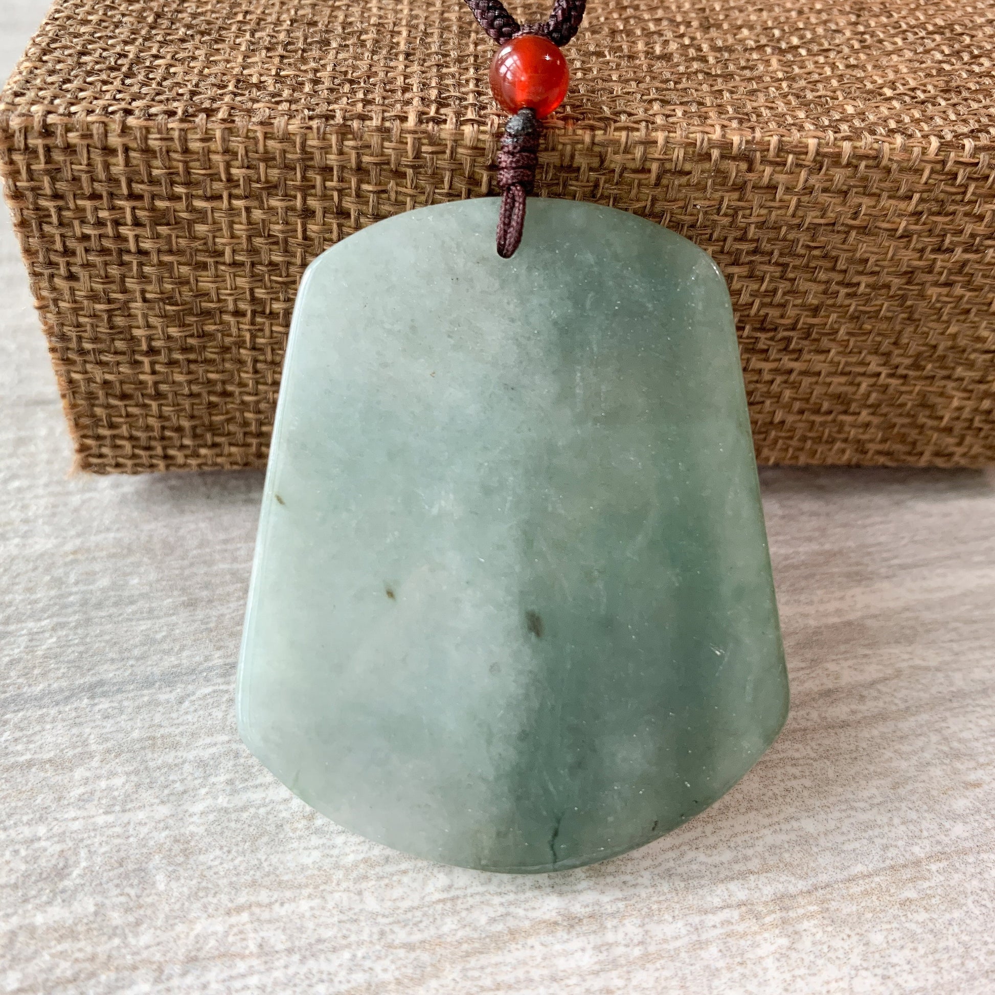 Tree pendant, Jadeite Jade, Mountain Forest River, Scenery Hand Carved Pendant Necklace, YJ-0321-0234385-1 - AriaDesignCollection