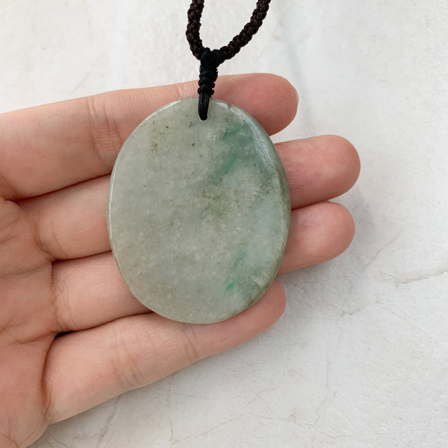 Jadeite Jade Landscape Mountain Forest River Scenery Hand Carved Pendant Necklace, YJ-0321-0437906 - AriaDesignCollection