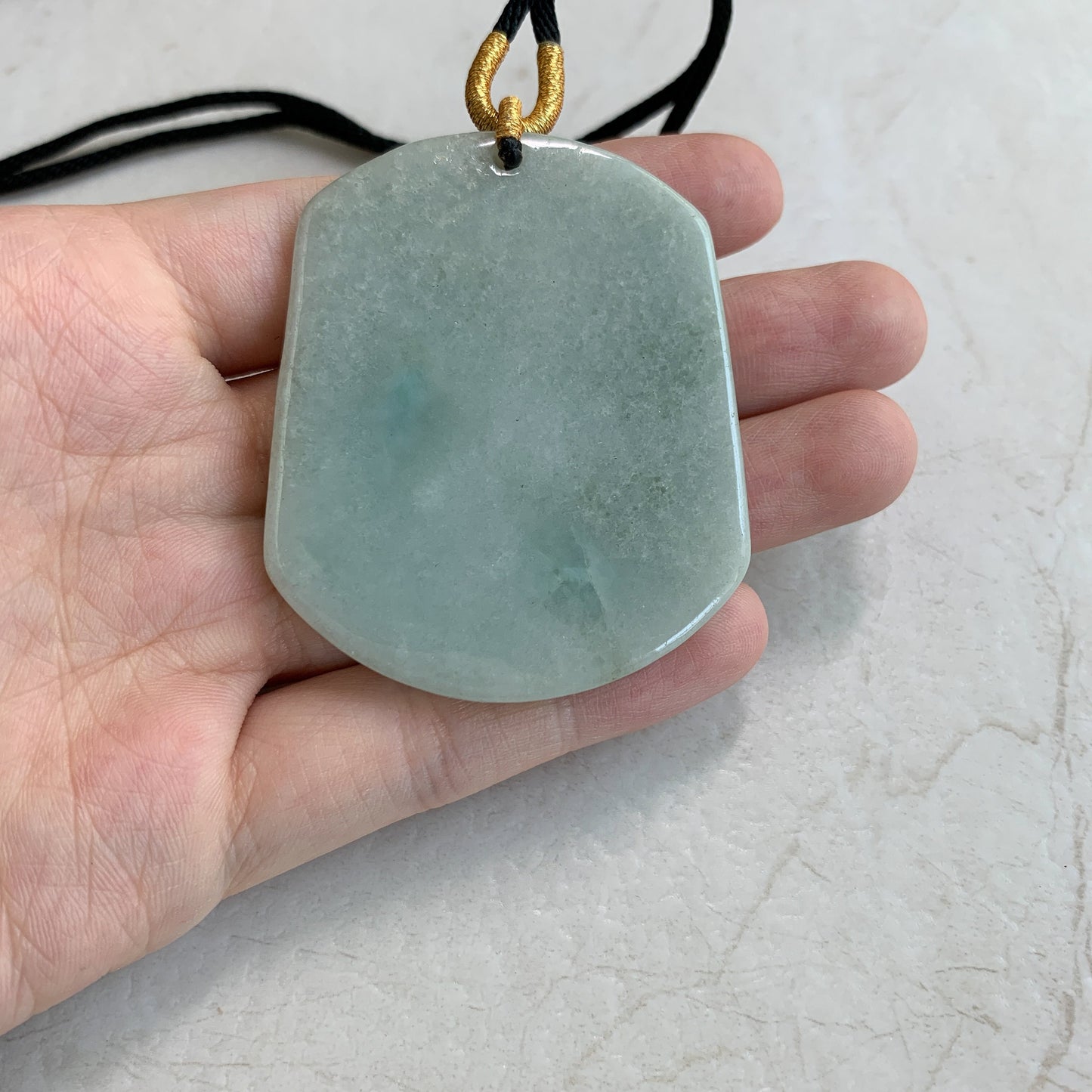 Jadeite Jade Landscape Mountain Forest River Scenery Hand Carved Pendant Necklace, YJ-0321-0437902 - AriaDesignCollection