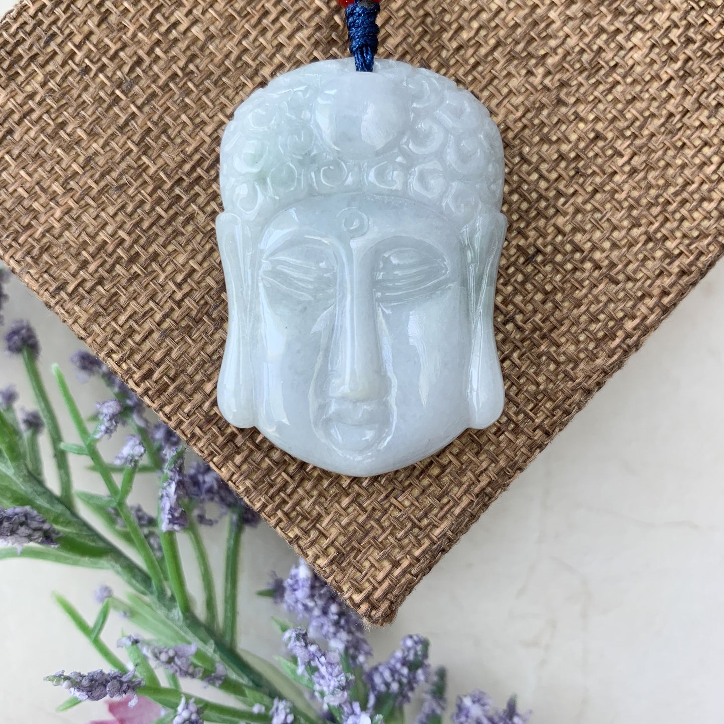 Jadeite Jade Double Face Buddha Carved Pendant Amida Amitabha Buddha, YW-0110-1646516094 - AriaDesignCollection