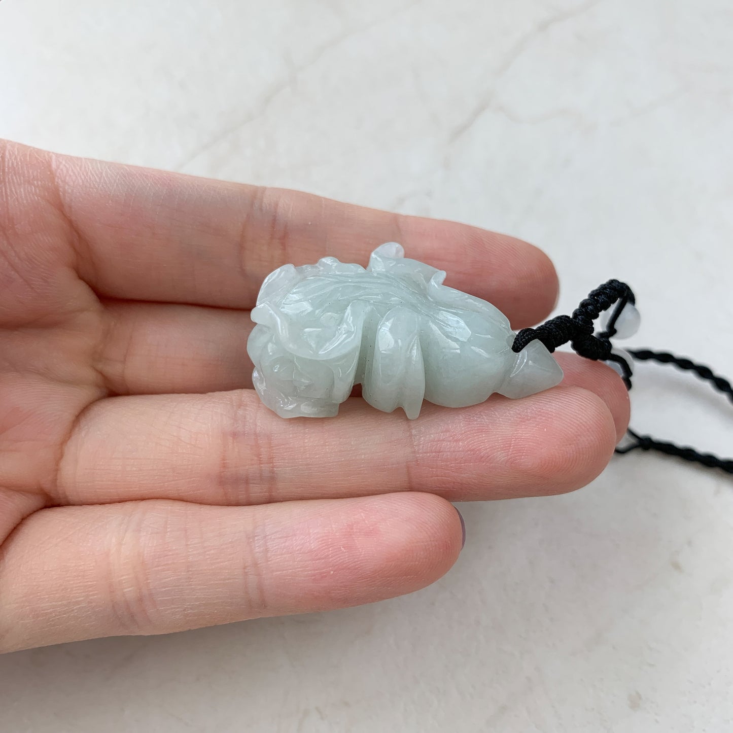 Jadeite Jade Cabbage Wealth and Prosperity Necklace, YW-0110-1646516034 - AriaDesignCollection