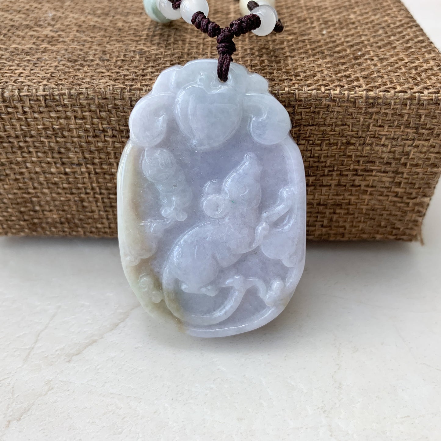 Jadeite Jade Rat Mouse Chinese Zodiac Carved Pendant, YW-0110-1646976509 - AriaDesignCollection