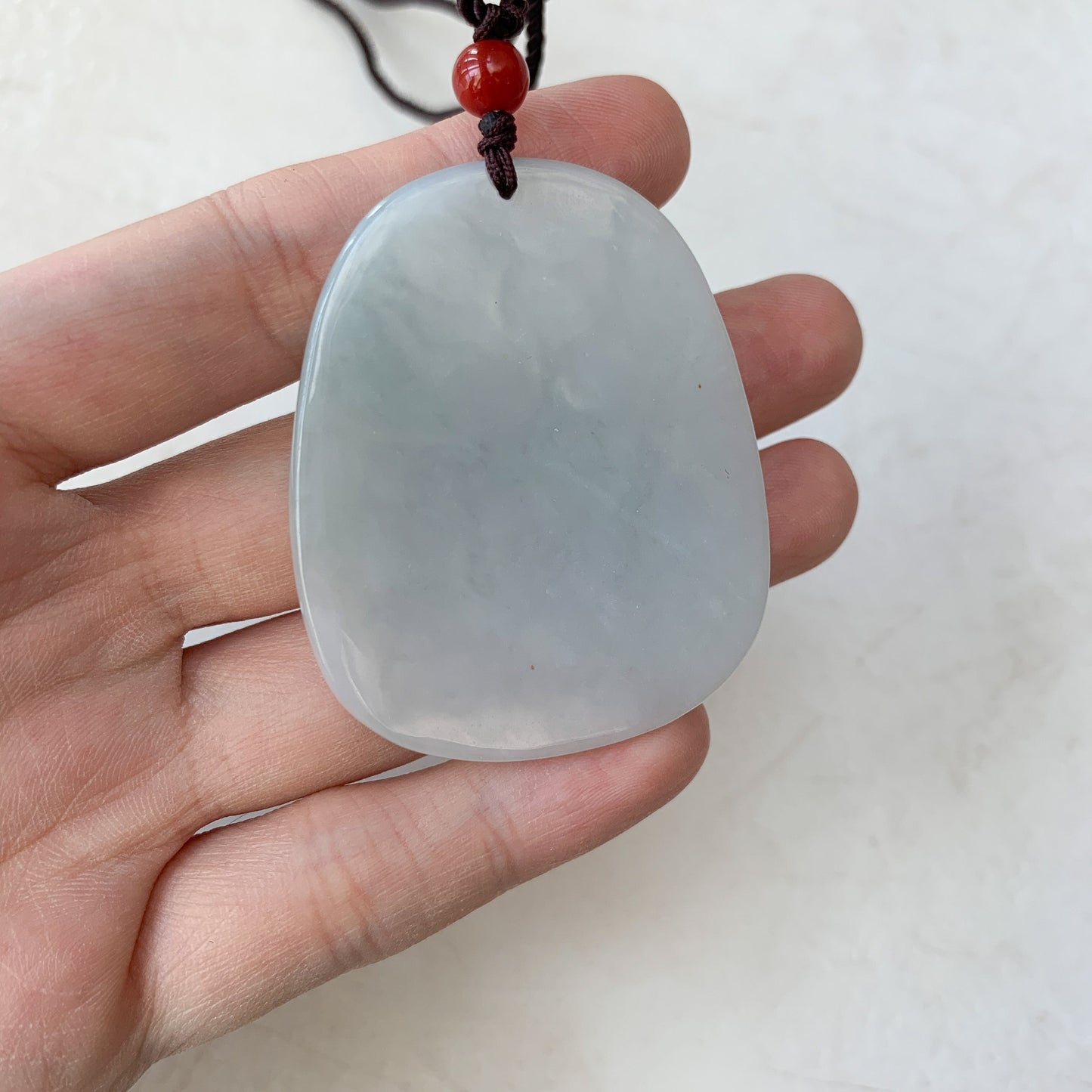 Jadeite Jade Rabbit Lotus Bottle Gourd Calabash Chinese Zodiac Carved Pendant Necklace, YJ-0321-0360473 - AriaDesignCollection