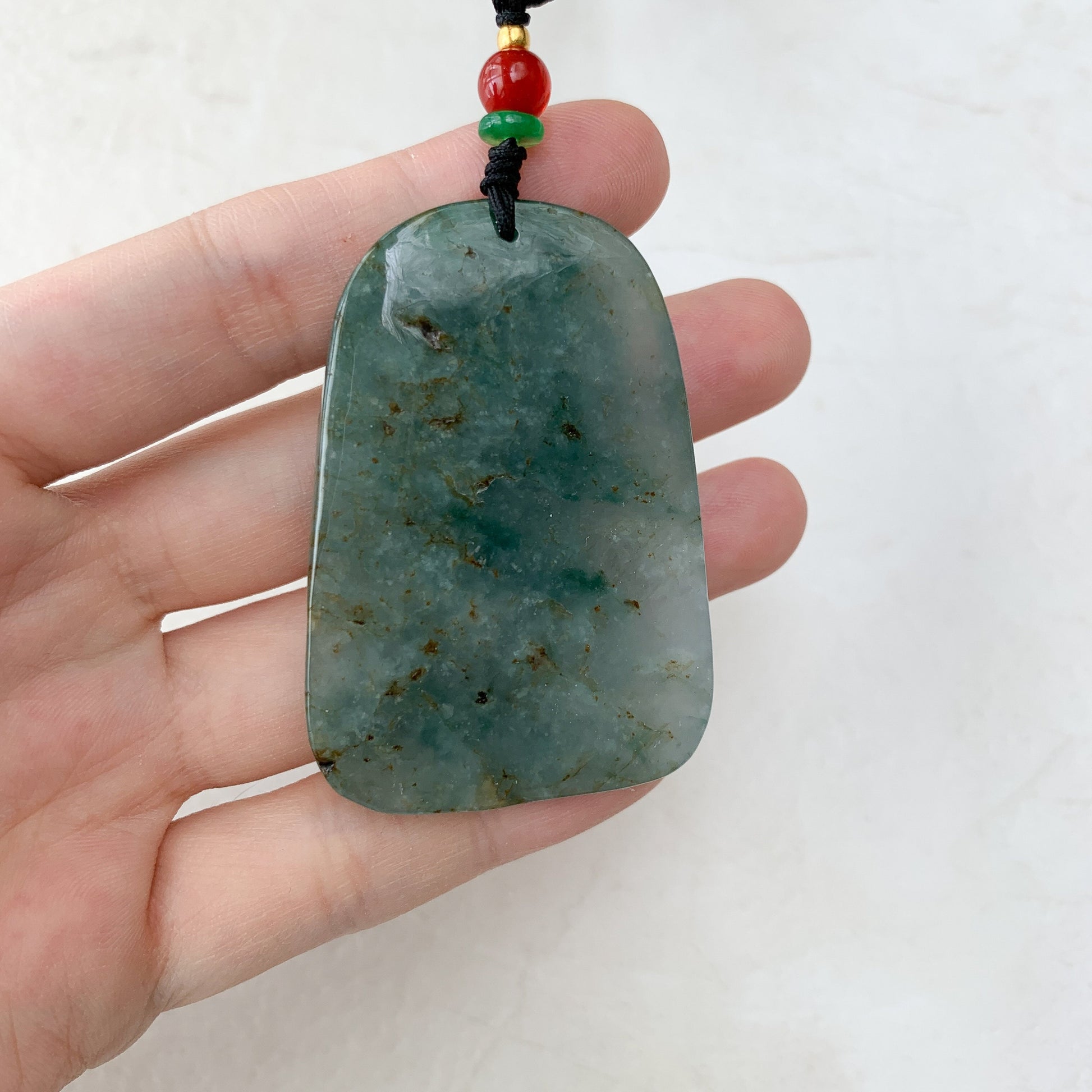 Jadeite Jade Tiger Chinese Zodiac Carved Pendant Necklace, YJ-0321-0344808 - AriaDesignCollection