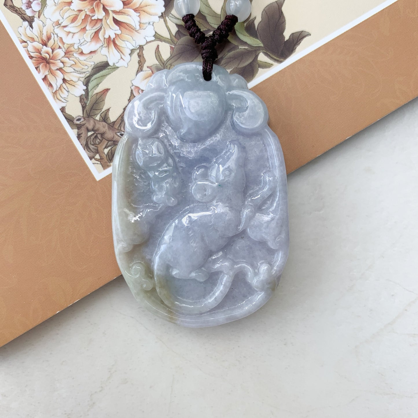 Jadeite Jade Rat Mouse Chinese Zodiac Carved Pendant, YW-0110-1646976509 - AriaDesignCollection