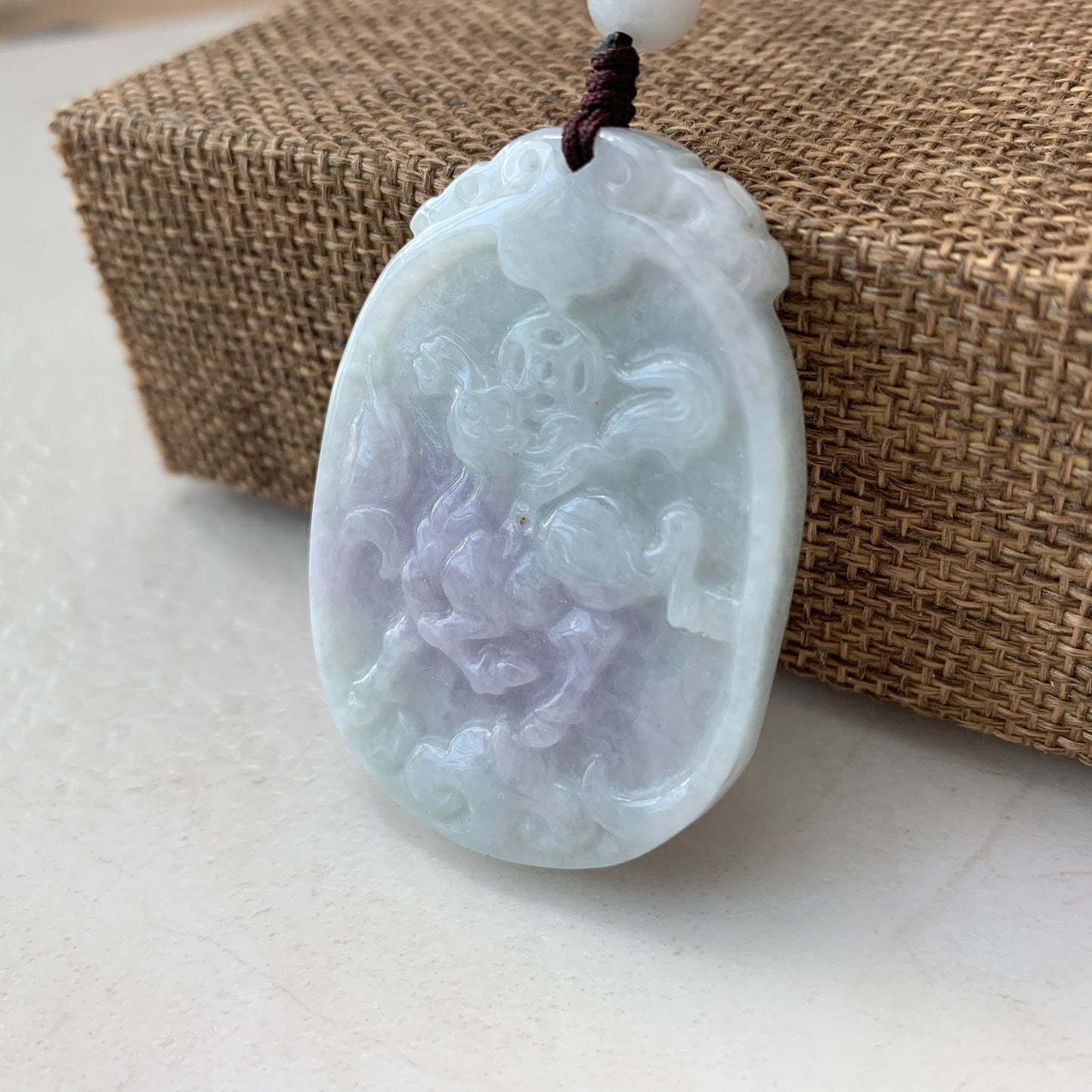 Horse Purple Jade Jadeite Chinese Zodiac Carved Pendant Necklace, YW-0110-1646929430 - AriaDesignCollection