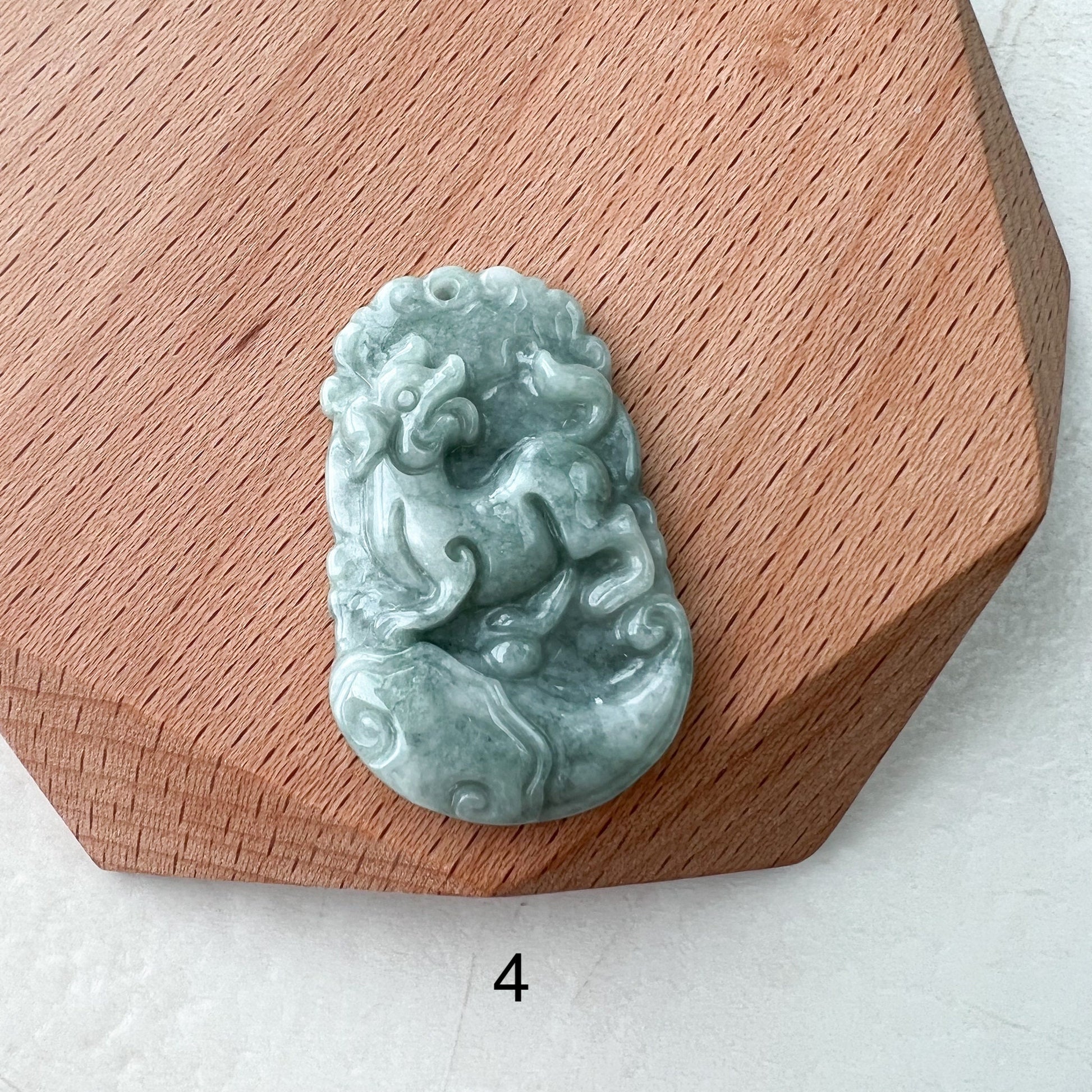 Jadeite Jade Dog Chinese Zodiac Carved Pendant Necklace, YW-0110-1646857076 - AriaDesignCollection