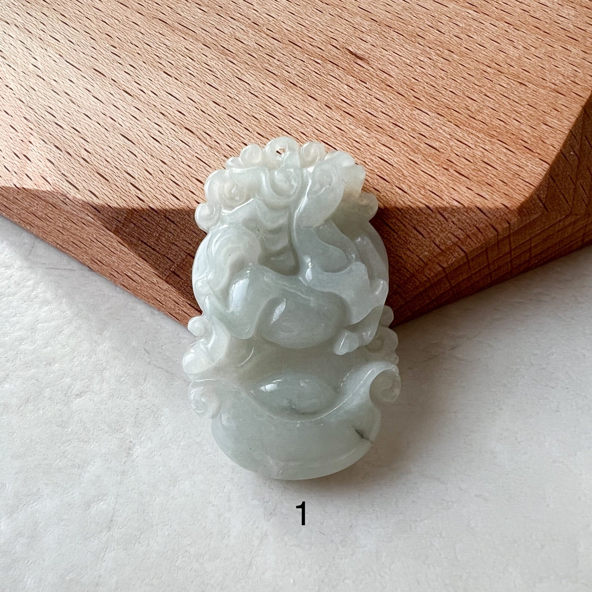 Horse Jade Jadeite Chinese Zodiac Carved Pendant Necklace, YW-0110-1646802309 - AriaDesignCollection