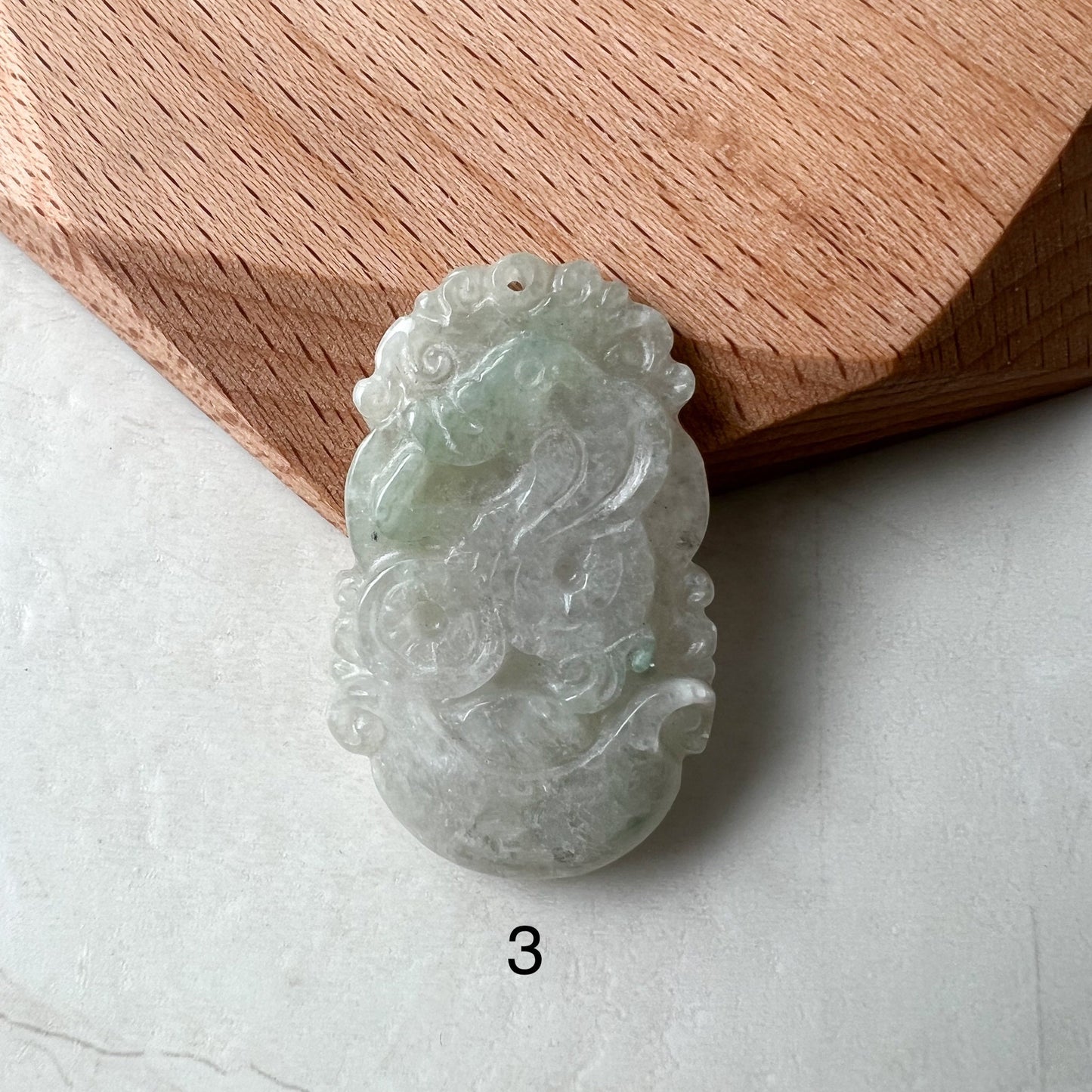 Jadeite Jade Snake Chinese Zodiac Carved Pendant Necklace, YW-0110-1646867013 - AriaDesignCollection