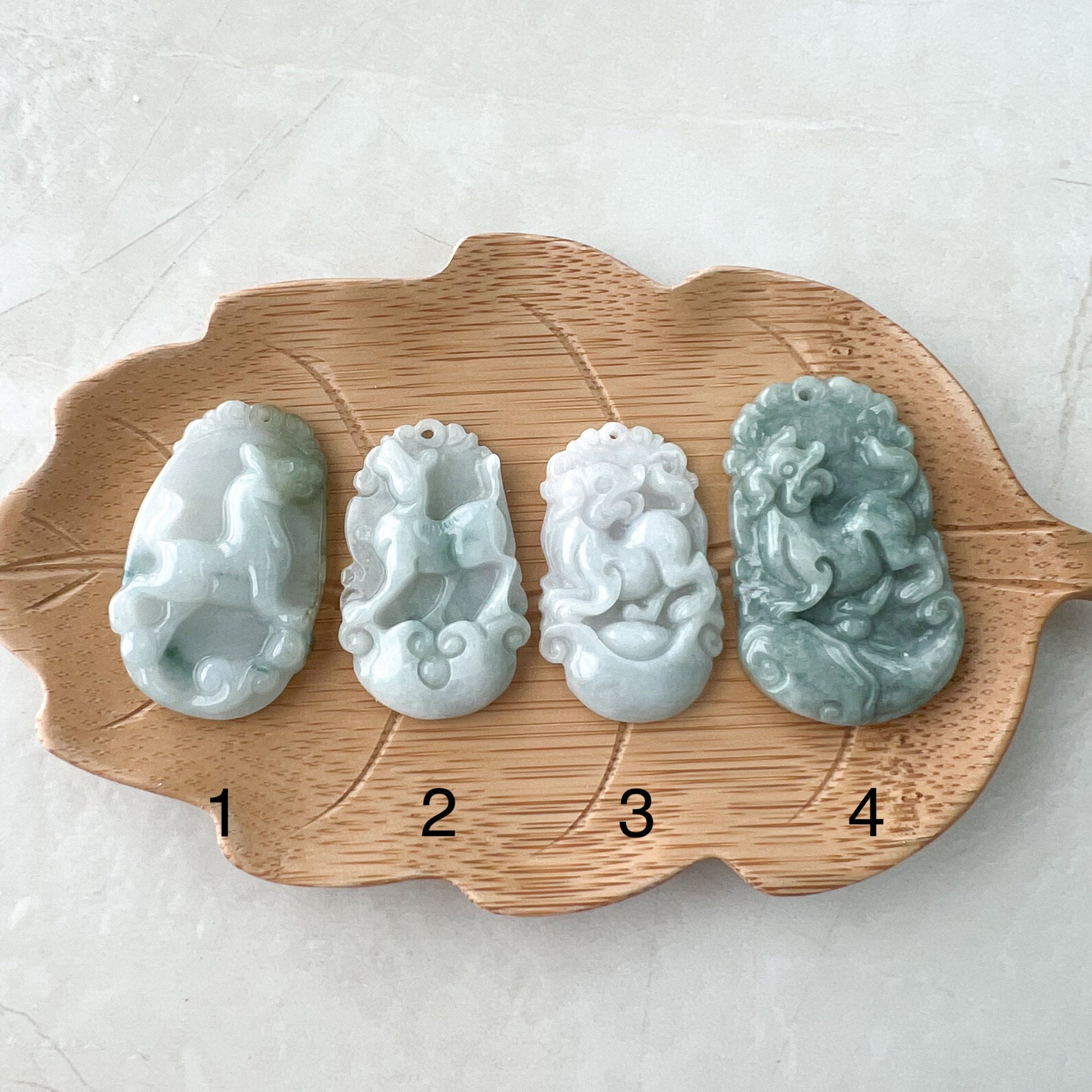 Jadeite Jade Dog Chinese Zodiac Carved Pendant Necklace, YW-0110-1646857076 - AriaDesignCollection
