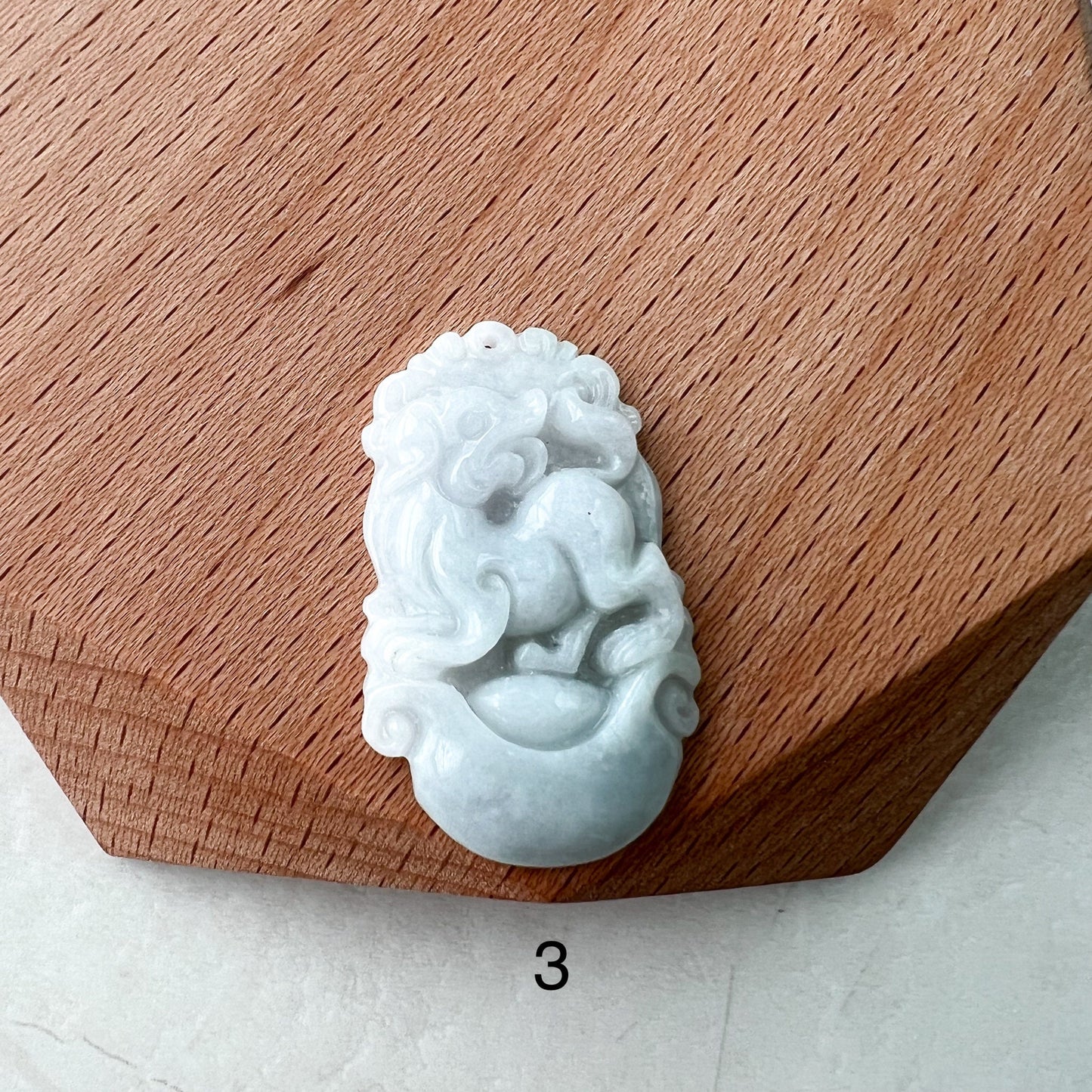 Jadeite Jade Dog Chinese Zodiac Carved Pendant Necklace, YW-0110-1646857076 - AriaDesignCollection