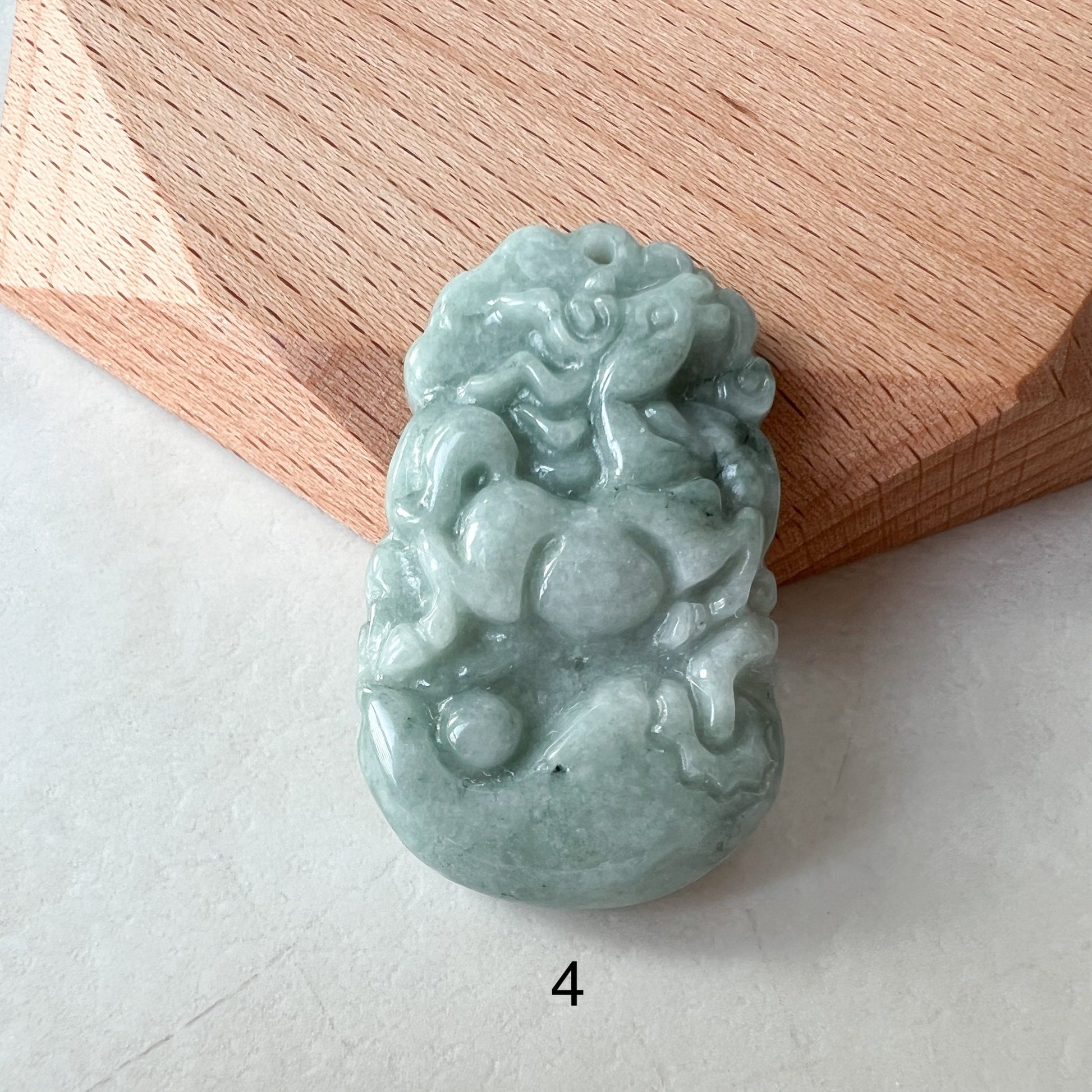 Horse Jade Jadeite Chinese Zodiac Carved Pendant Necklace, YW-0110-1646802309 - AriaDesignCollection