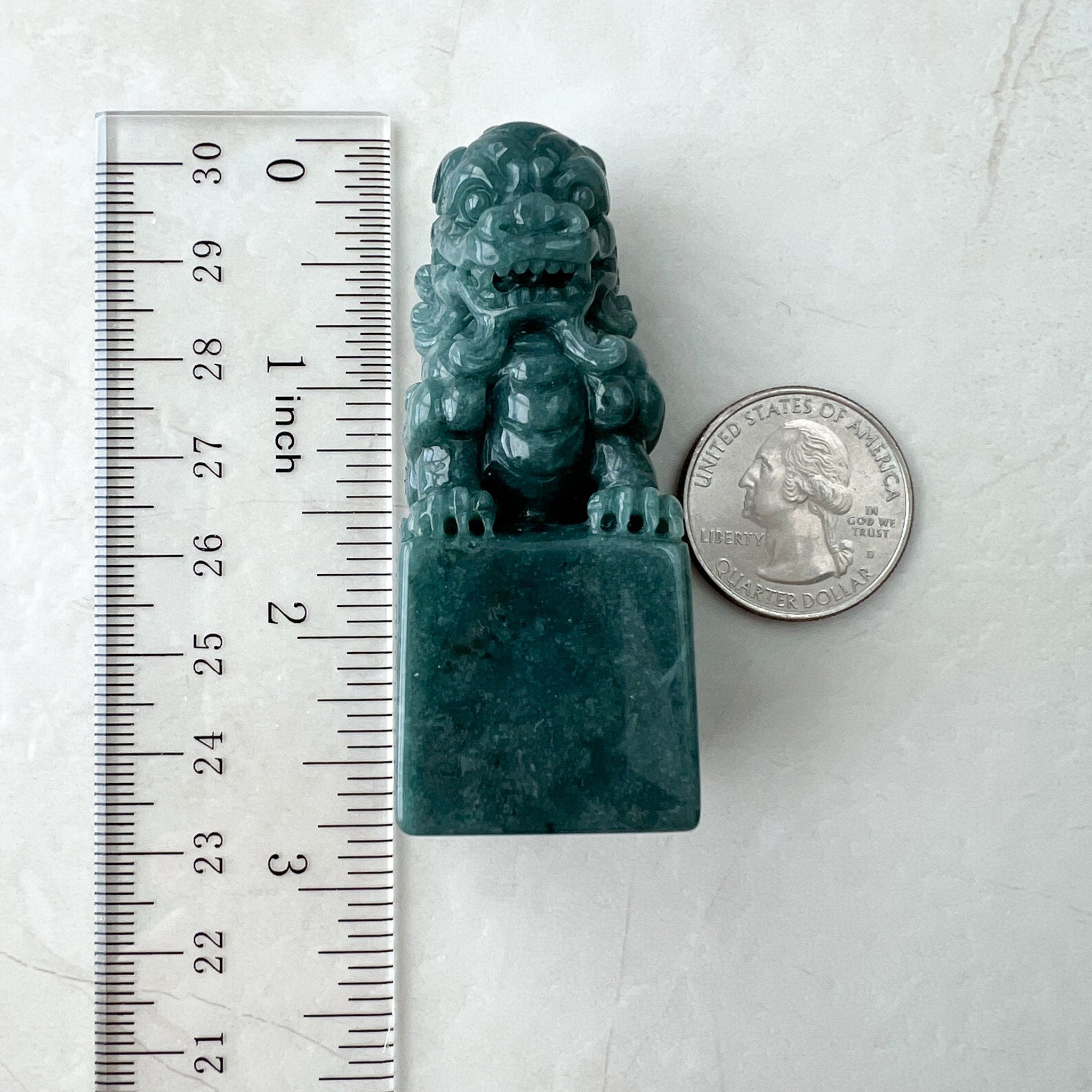 Outlet Genuine large Jade Chinese Lion Disc