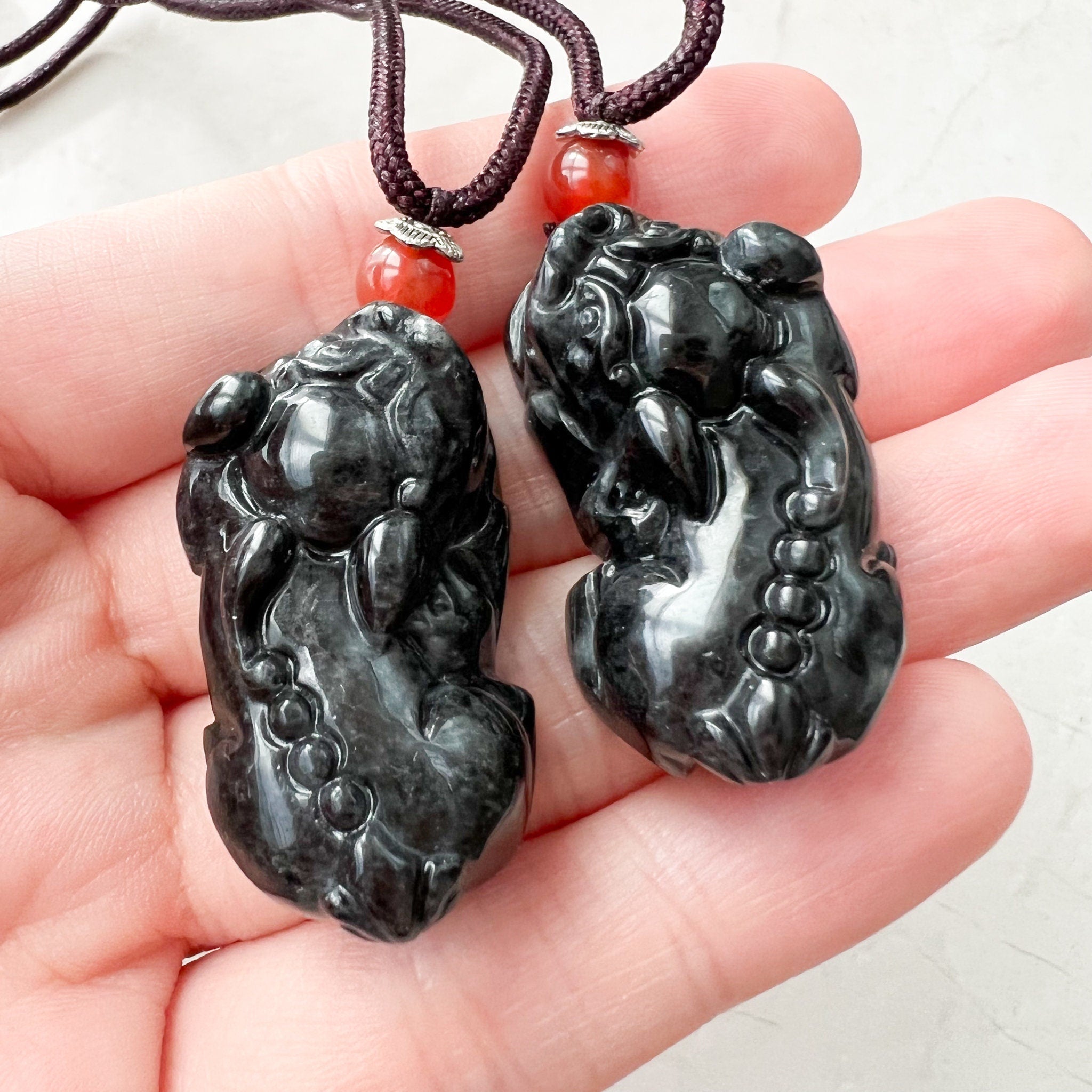 Black jade deals dragon pendant