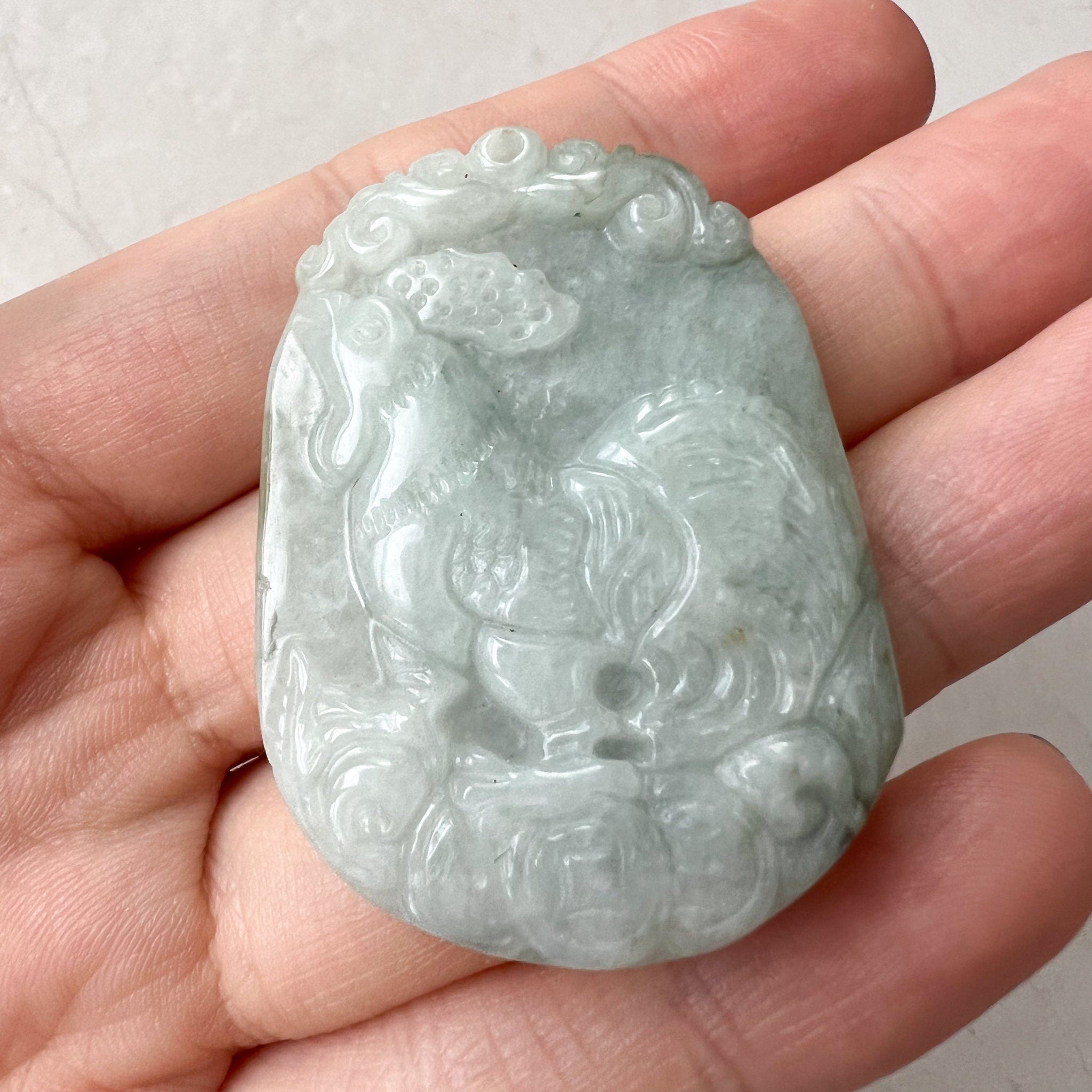 Jade sale rooster pendant