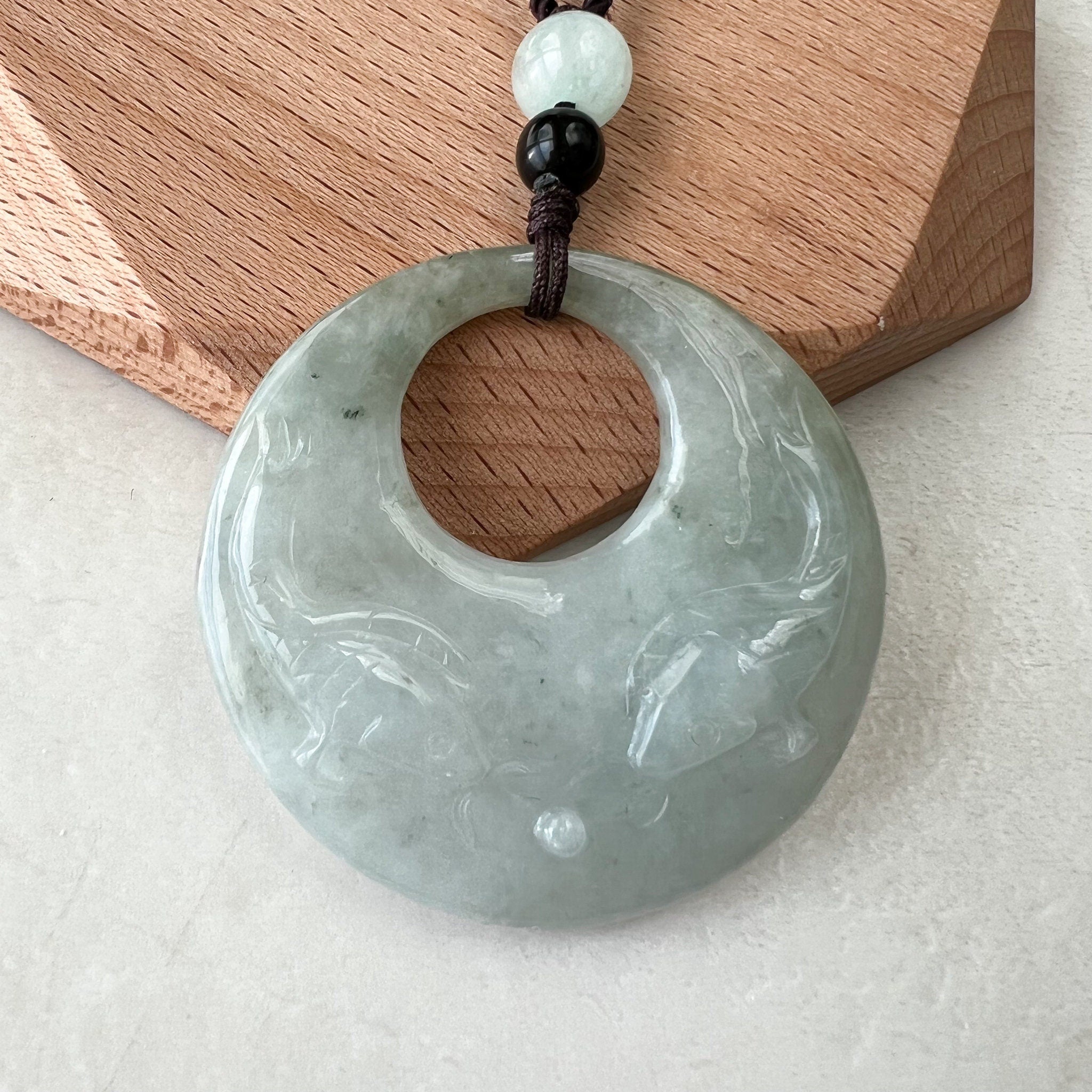 Pisces jade outlet pendant