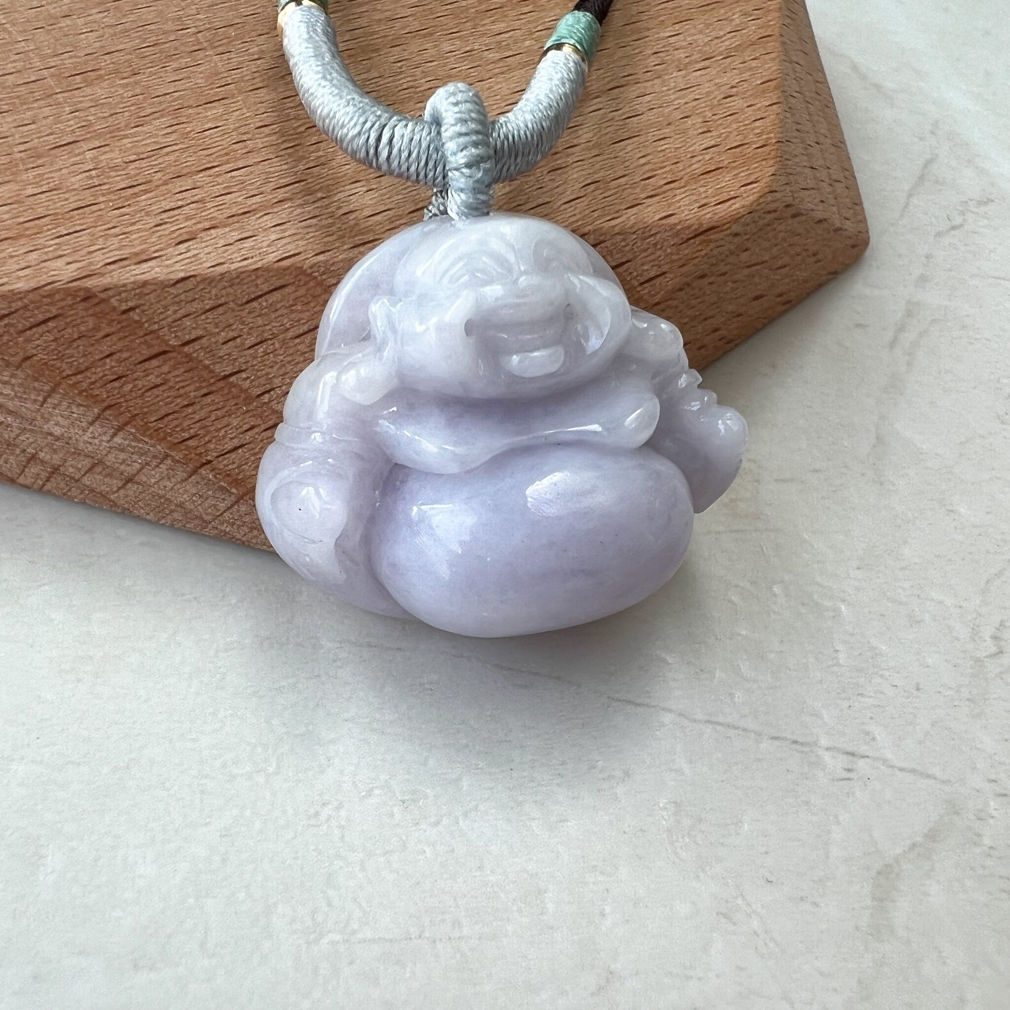 Purple Lavender Jade Buddha, Happy Buddha, Budai, Laughing Buddha, Carved  Jadeite Jade Pendant, XNZ-1221-1650134323