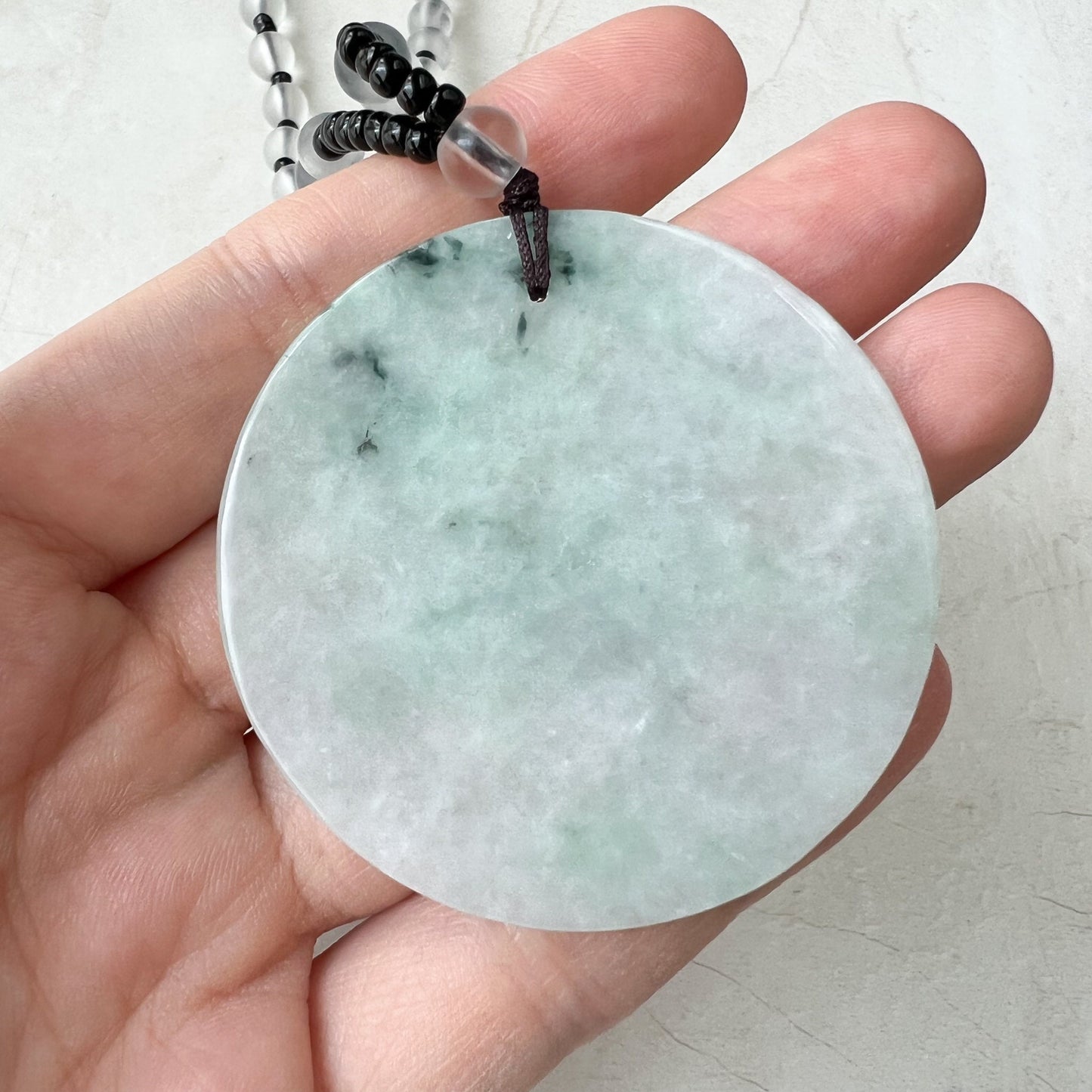 Horse Jadeite Jade Chinese Zodiac Pendant Necklace, Feng Shui Pendant, Fortune Wealth Money Coin, YJ-0322-0350832 - AriaDesignCollection