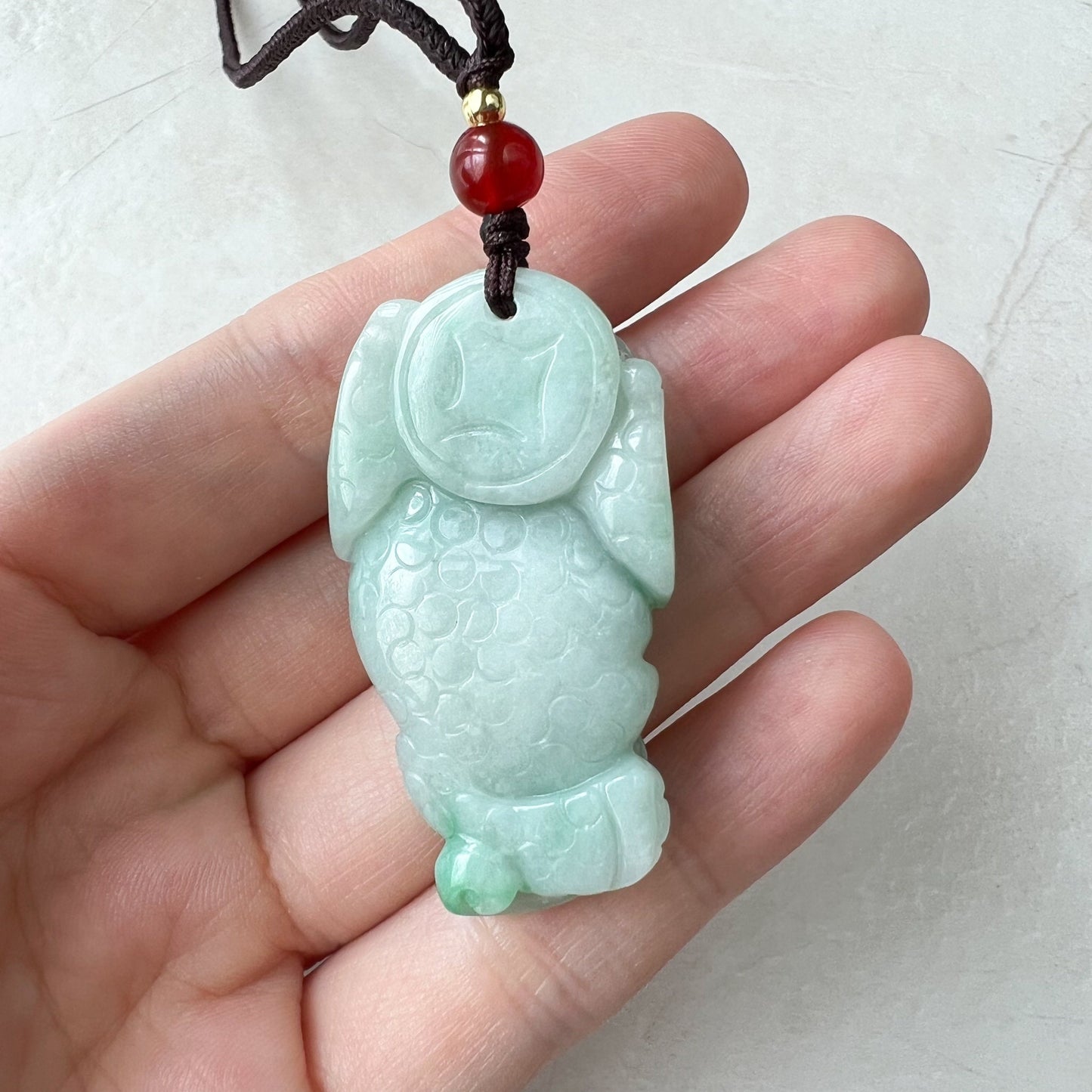 Green Jadeite Jade, Dragon Pixiu Pi Xiu, 貔貅, Dragon Chinese Carved Pendant, ZYF-1221-1651242206 - AriaDesignCollection