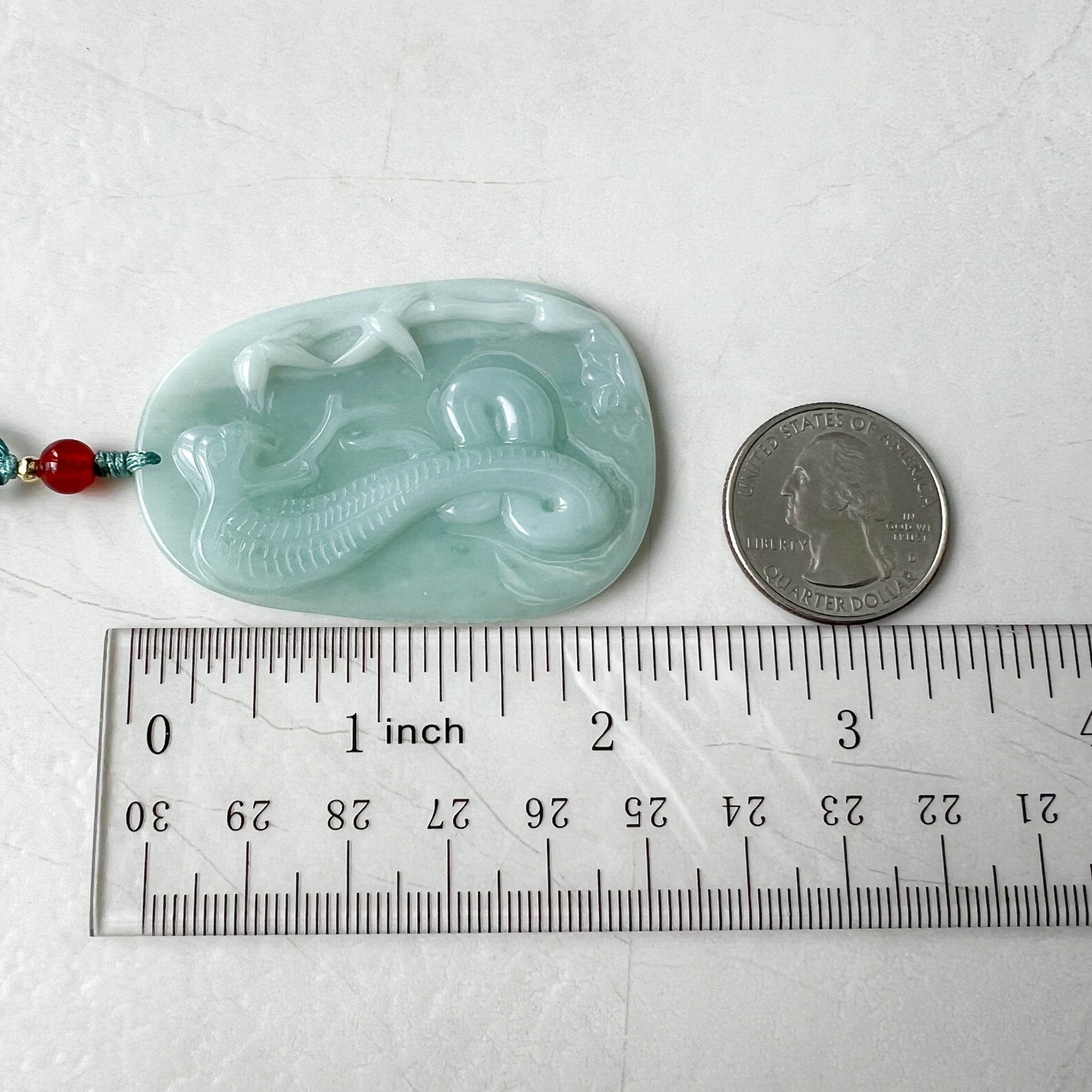Jadeite Jade Snake Hand Carved, Chinese Zodiac Pendant Necklace, YJ-0322-0315218 - AriaDesignCollection