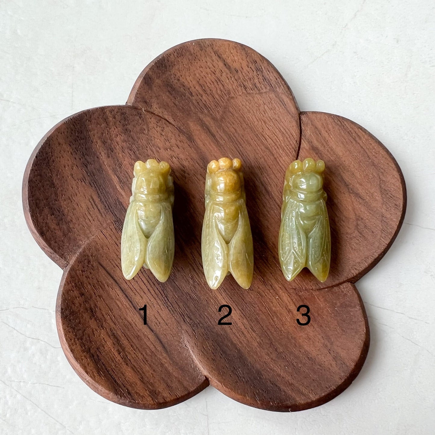 Small Jade Cicada, Green Yellow Jadeite Jade, Hand Carved Pendant Necklace, ZYF-0322-1652109402 - AriaDesignCollection