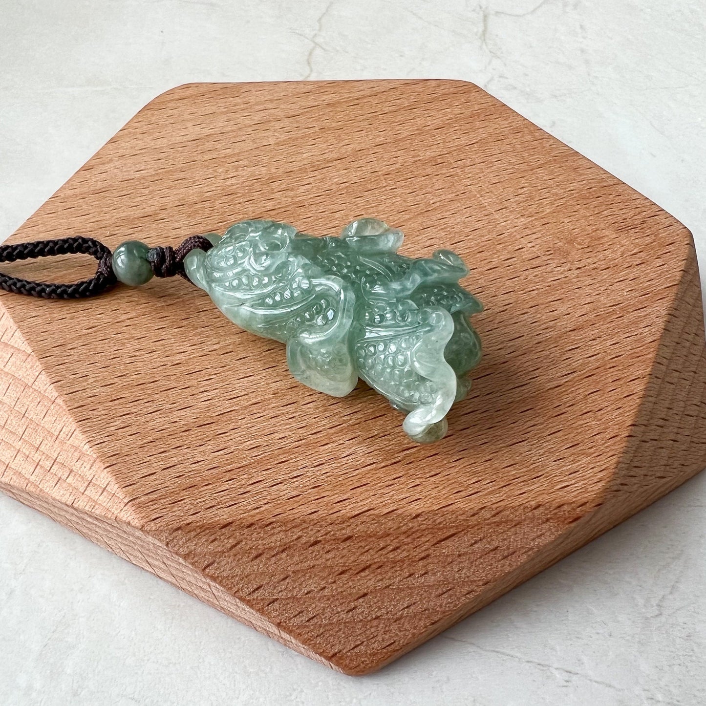 Jadeite Jade Green Cabbage Necklace, Jade Pendant, Jade Necklace, Feng Shui Necklace, YJ-0622-0410950-1 - AriaDesignCollection