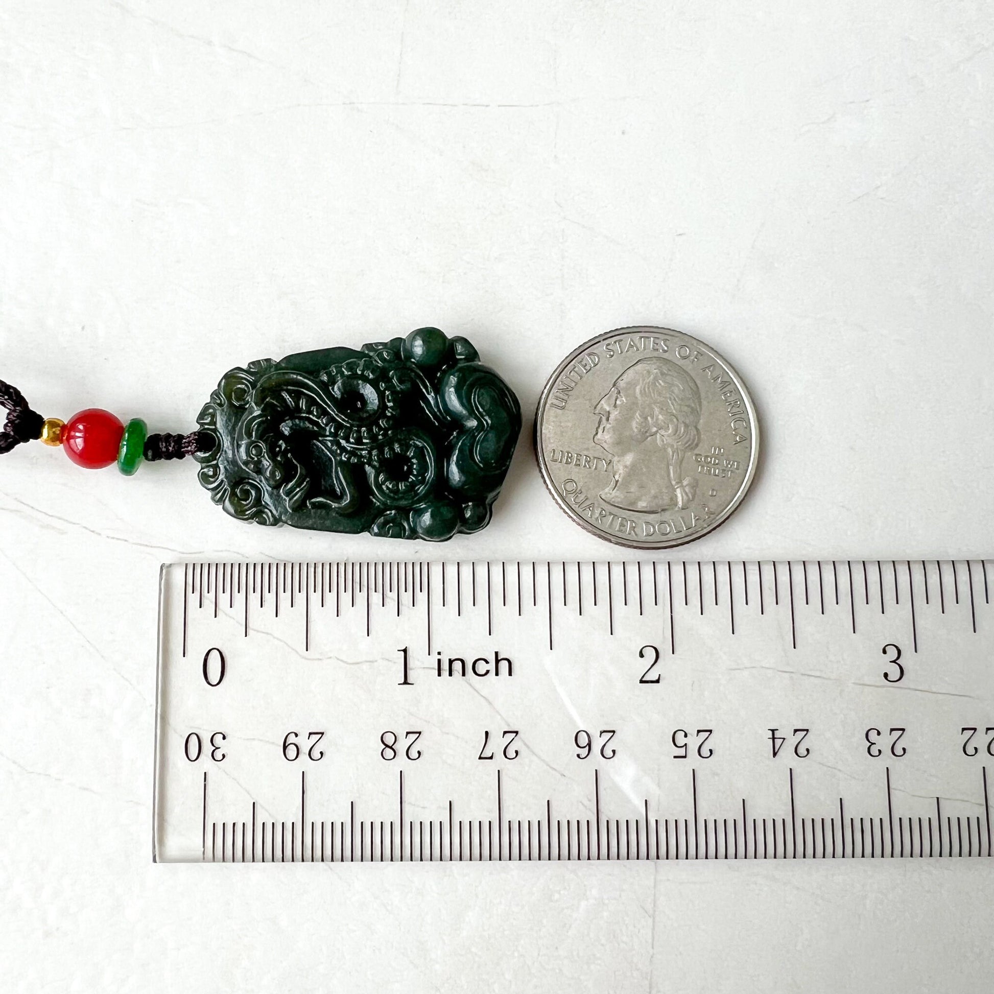 Nephrite Jade Snake Chinese Zodiac Carved Pendant Necklace, RM-1221-1670750134 - AriaDesignCollection