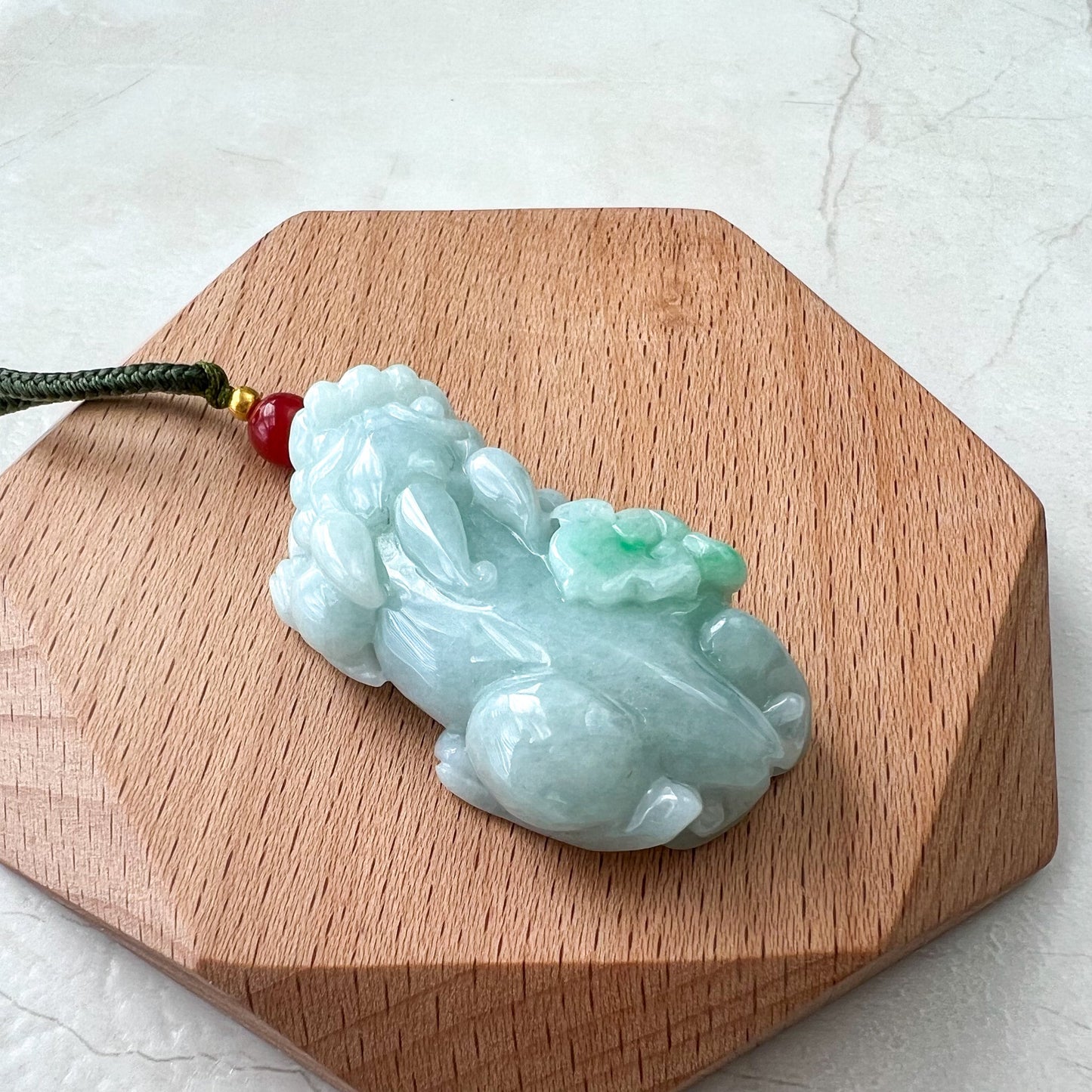 Green Jadeite Jade, Dragon Pixiu Pi Xiu, 貔貅, Dragon Chinese Carved Pendant, HY-0322-1673042924