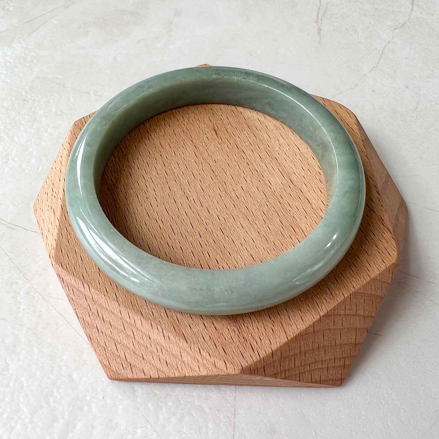 57.4 mm Green Jadeite Jade Bangle, Burmese Grade A Jadeite Jade, MDPK-1222-1683856861