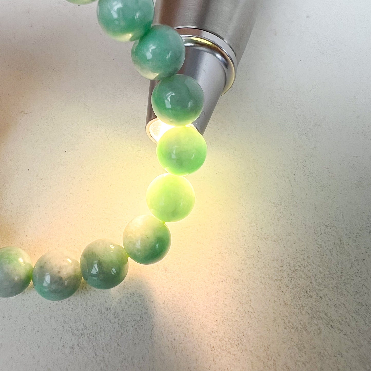 9.0 mm Green Natural Jadeite Jade Beaded Bracelet, CSW-0723-1705422002