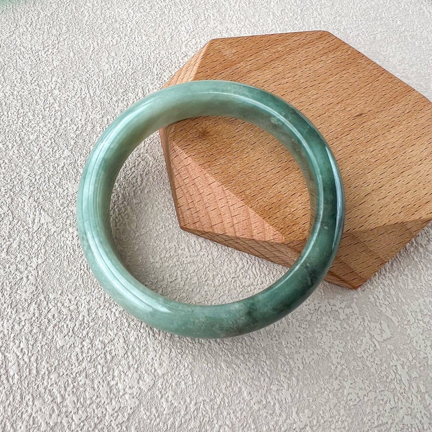 56.2 mm Green Jadeite Jade Bangle, Burmese Grade A Jadeite Jade, XYSZ-0123-005619