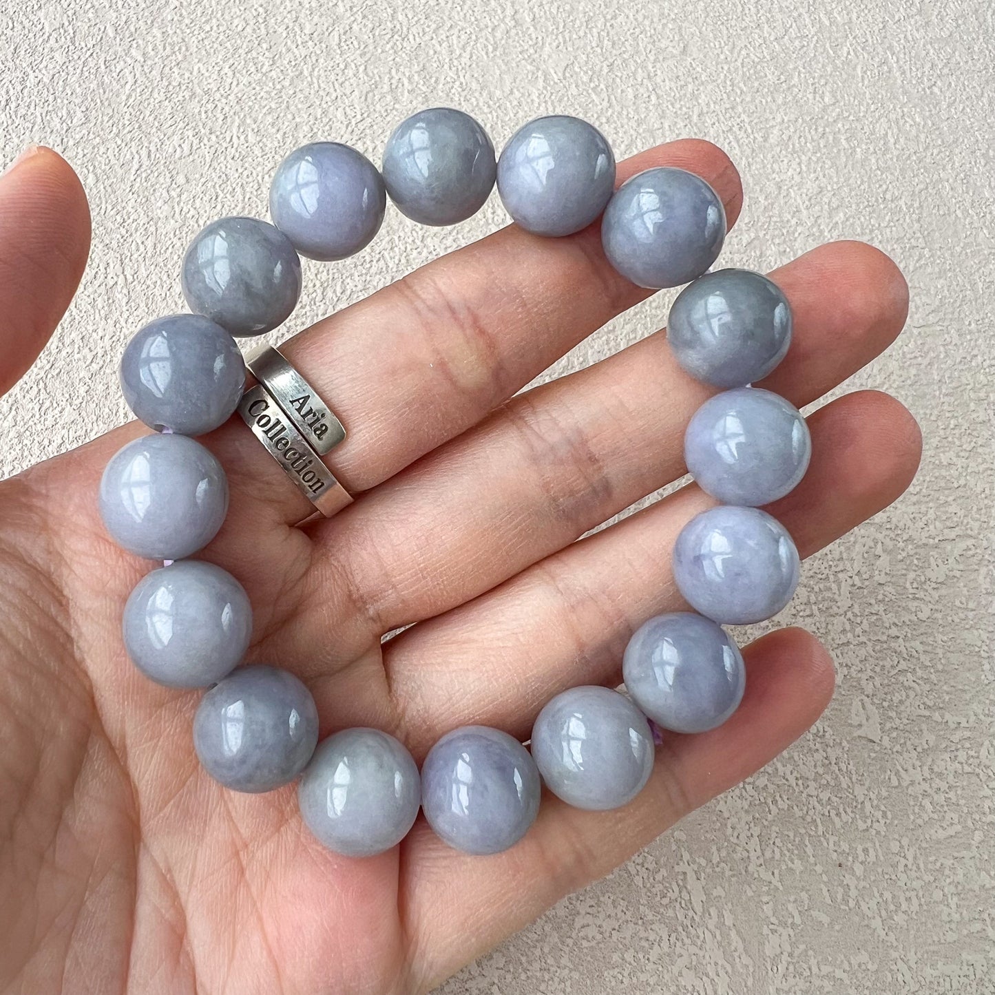 12.5 mm Jadeite Jade Lavender Purple Bracelet, SHWQ-1123-1706332105