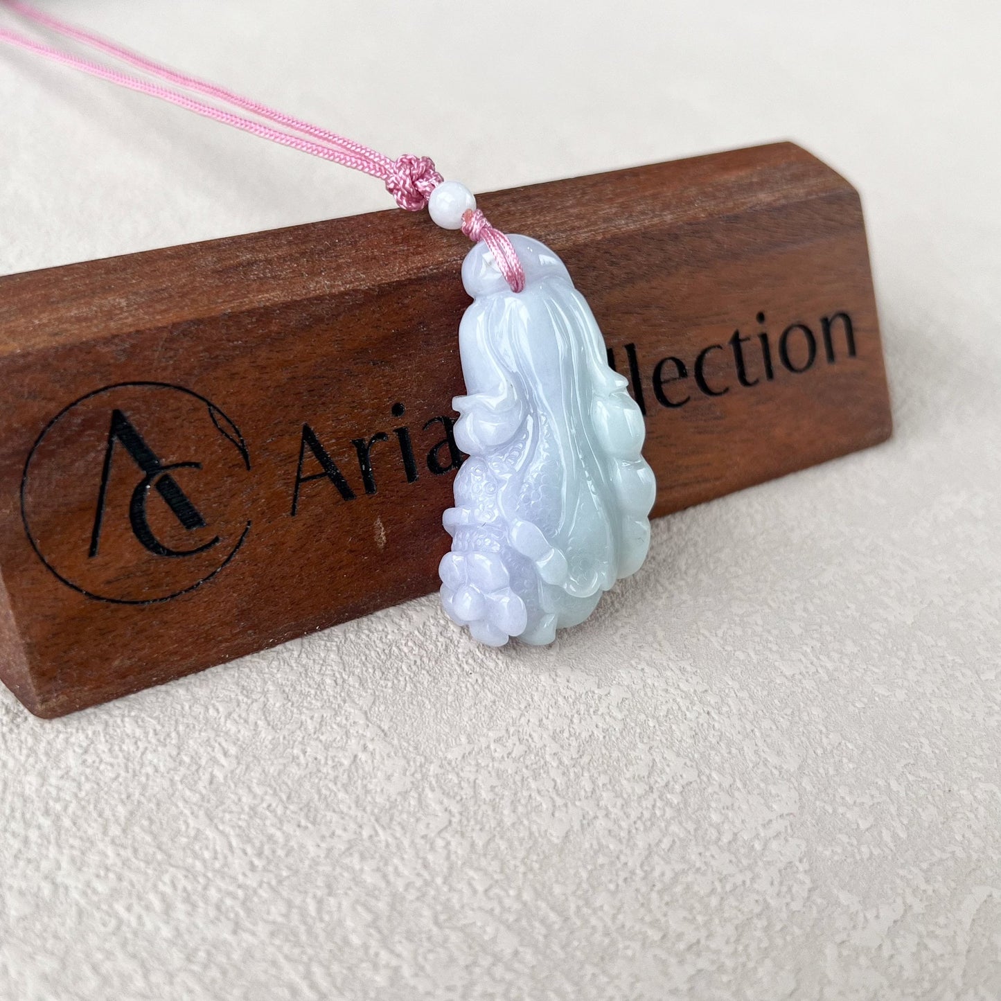 Lavender Jade Harmony Cabbage and Flower Pendant, Jadeite Jade Pendant Necklace, YGR-0323-1708032577