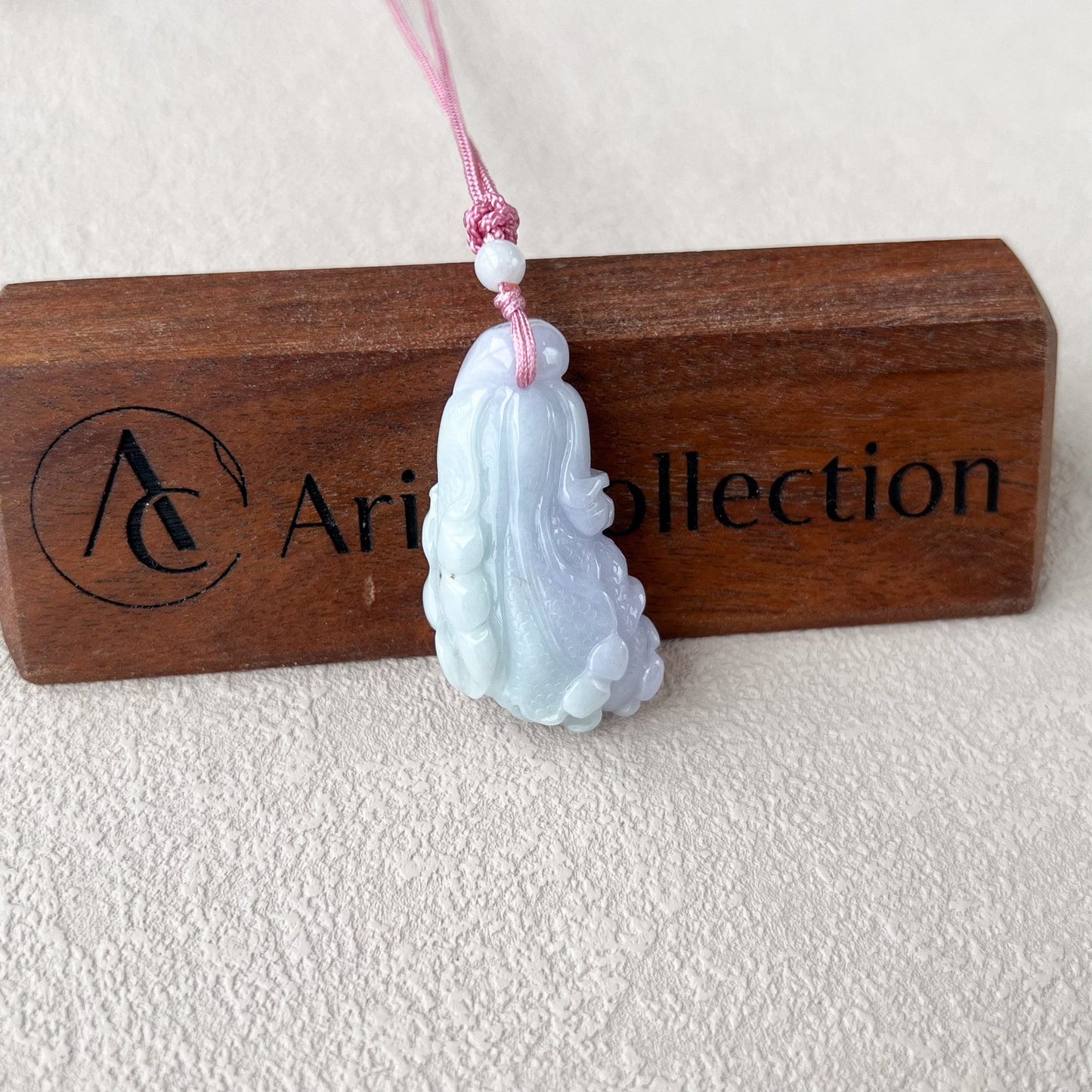 Lavender Jade Harmony Cabbage and Flower Pendant, Jadeite Jade Pendant Necklace, YGR-0323-1708032577