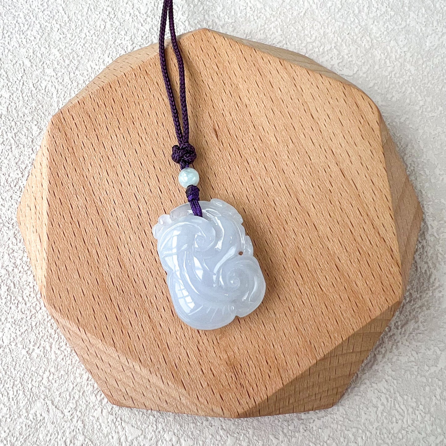 Eternal Harmony Jade Ruyi Pendant, Jadeite Jade Lucky Ruyi Ru yi, 如意, Pendant Hand Carved Necklace, YGR-0823-1708362948