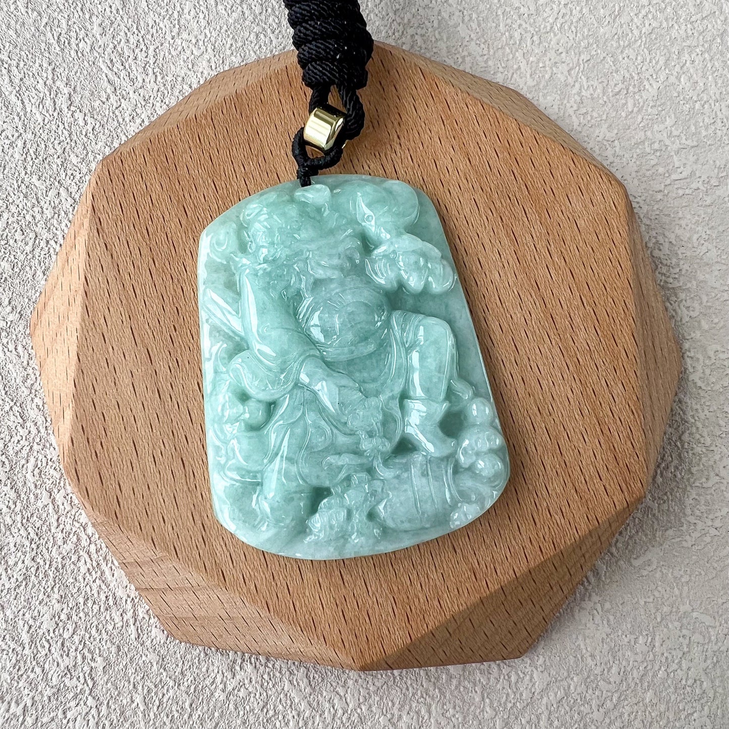 Zhong Kui, 钟馗, Jadeite Jade Pendant Necklace, Chinese Mythology God of Protection, YJ-0422-0401980